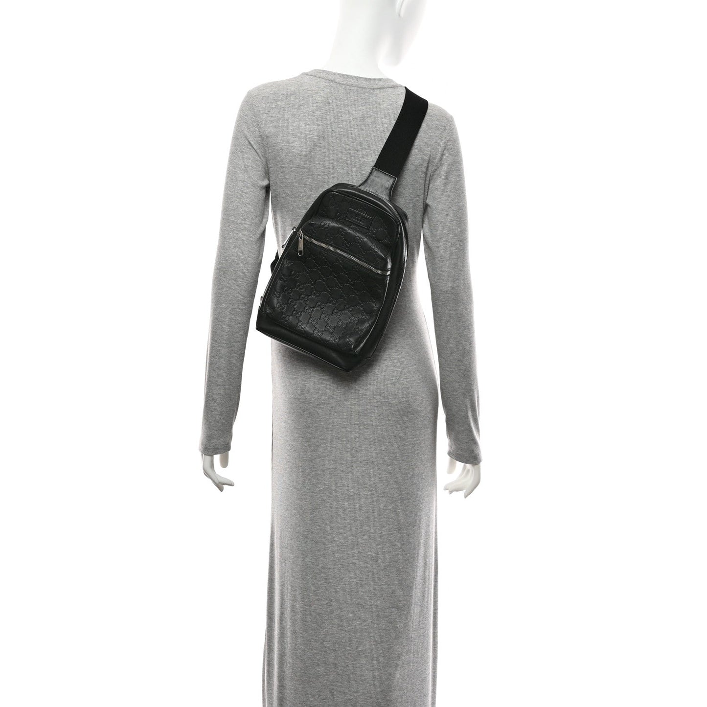 Guccissima Sling Backpack Black