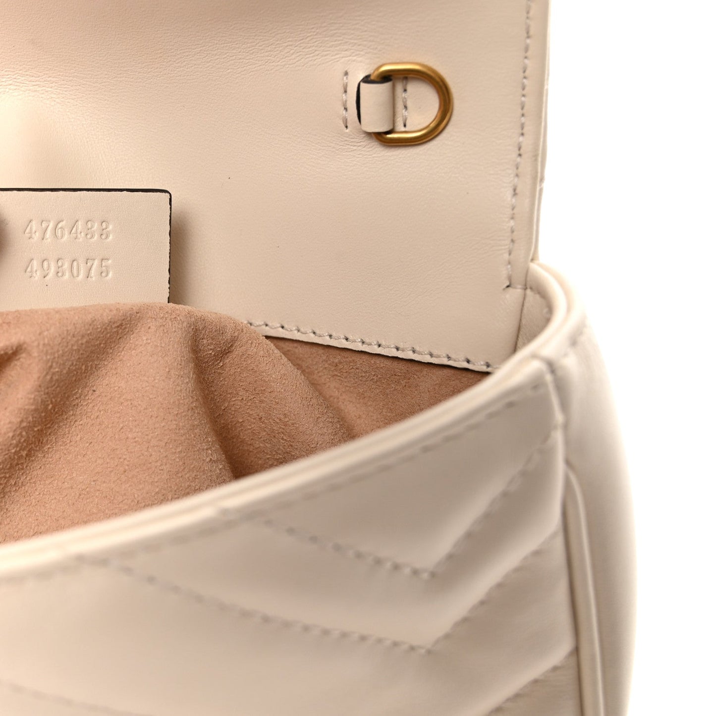 Calfskin Matelasse Super Mini GG Marmont Shoulder Bag White