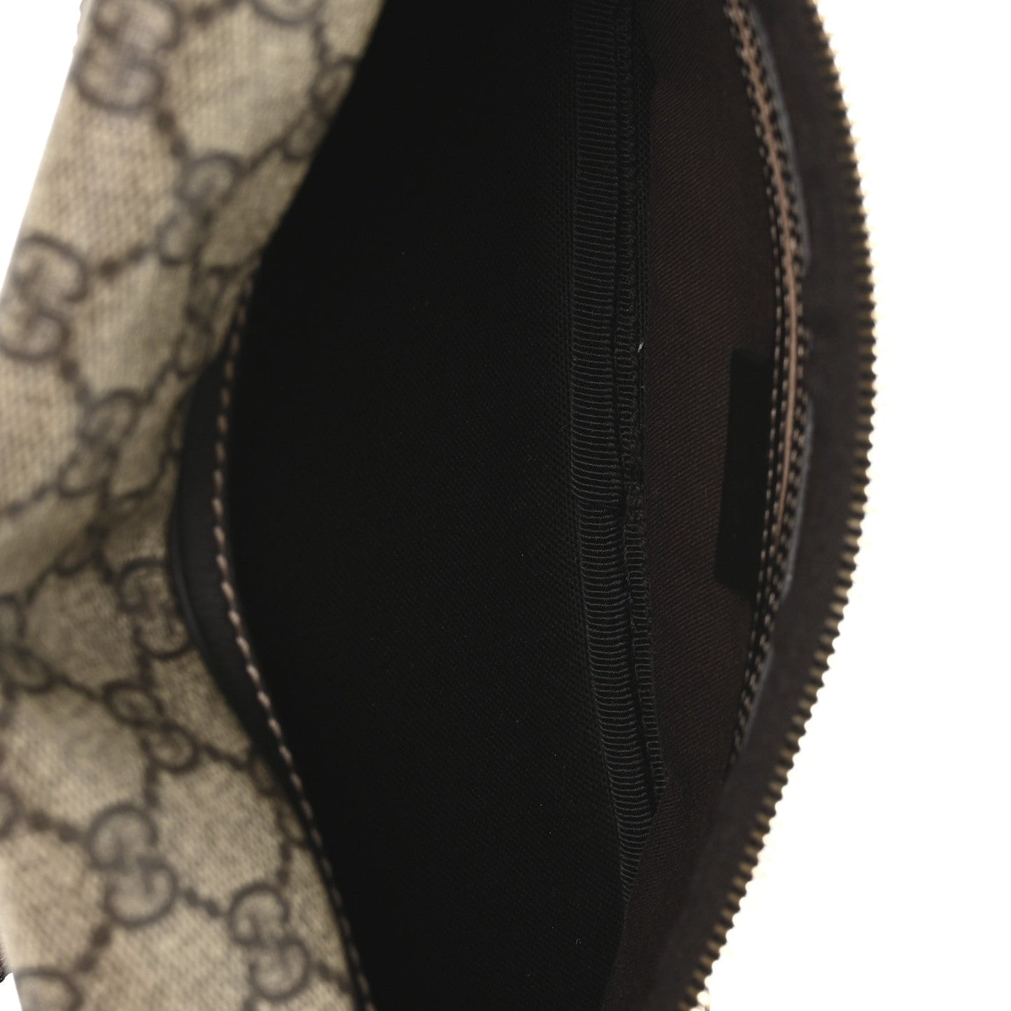 GG Supreme Monogram Belt Bag Dark Brown