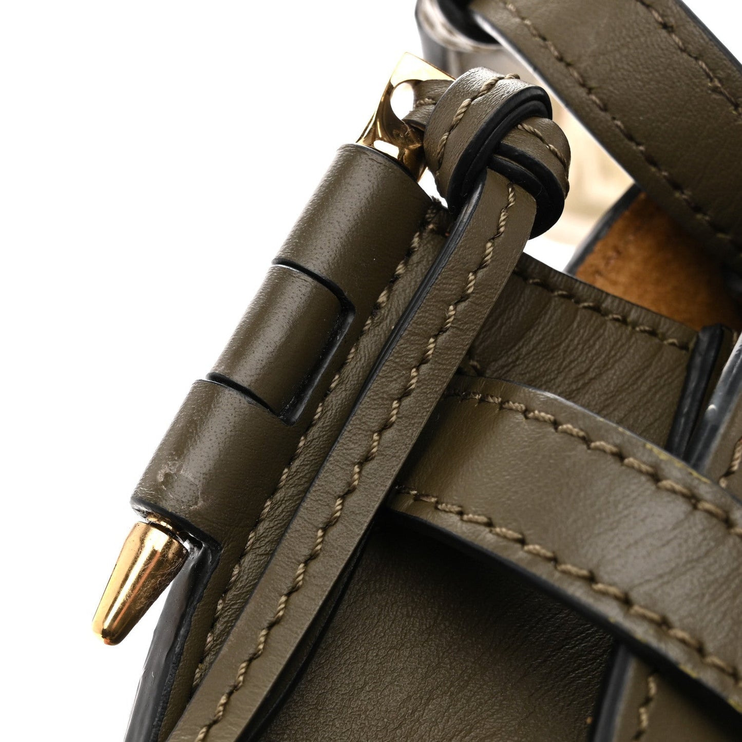 Calfskin Jacquard Mini Gate Dual Bag Autumn Green