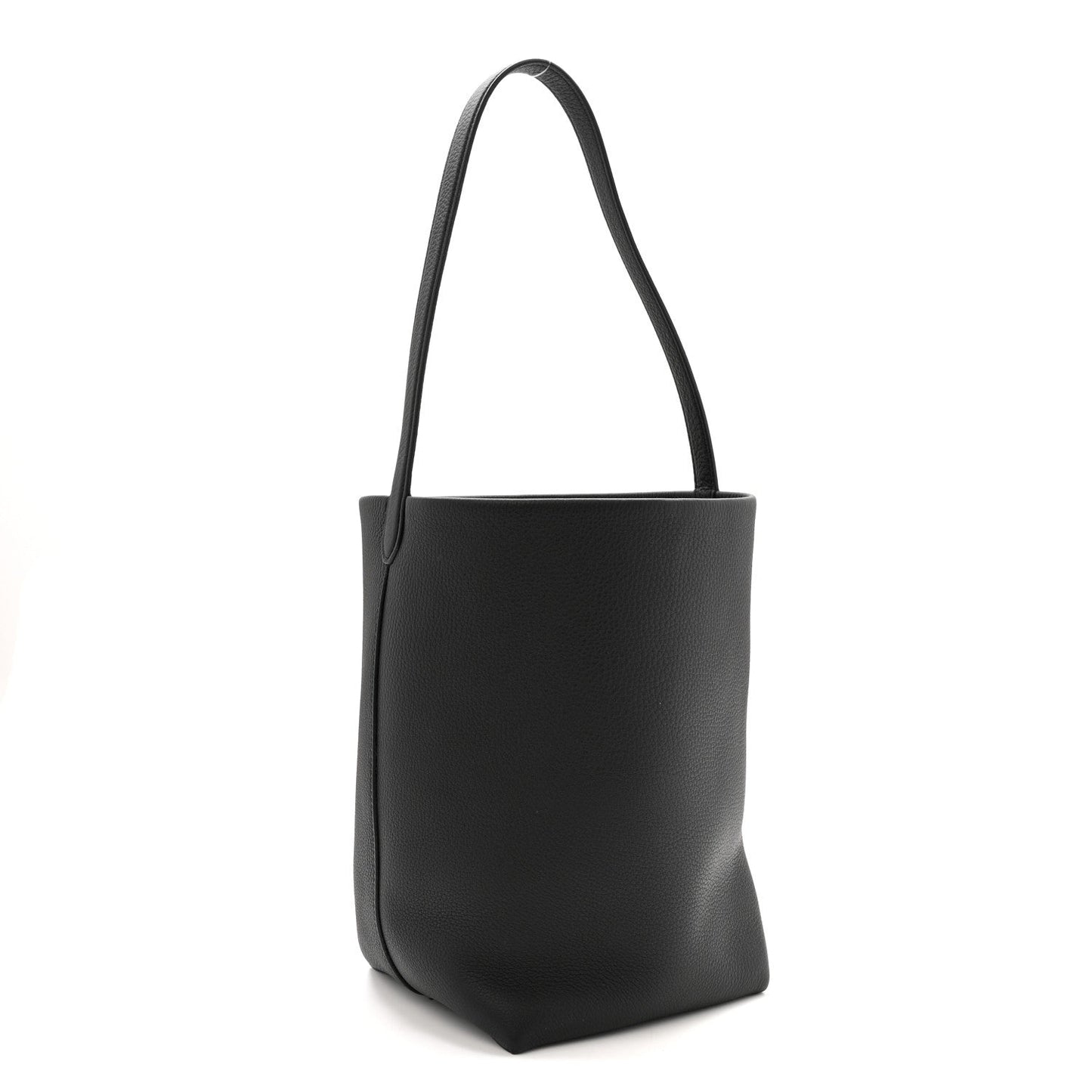 Grained Calfskin Medium N/S Park Tote Black