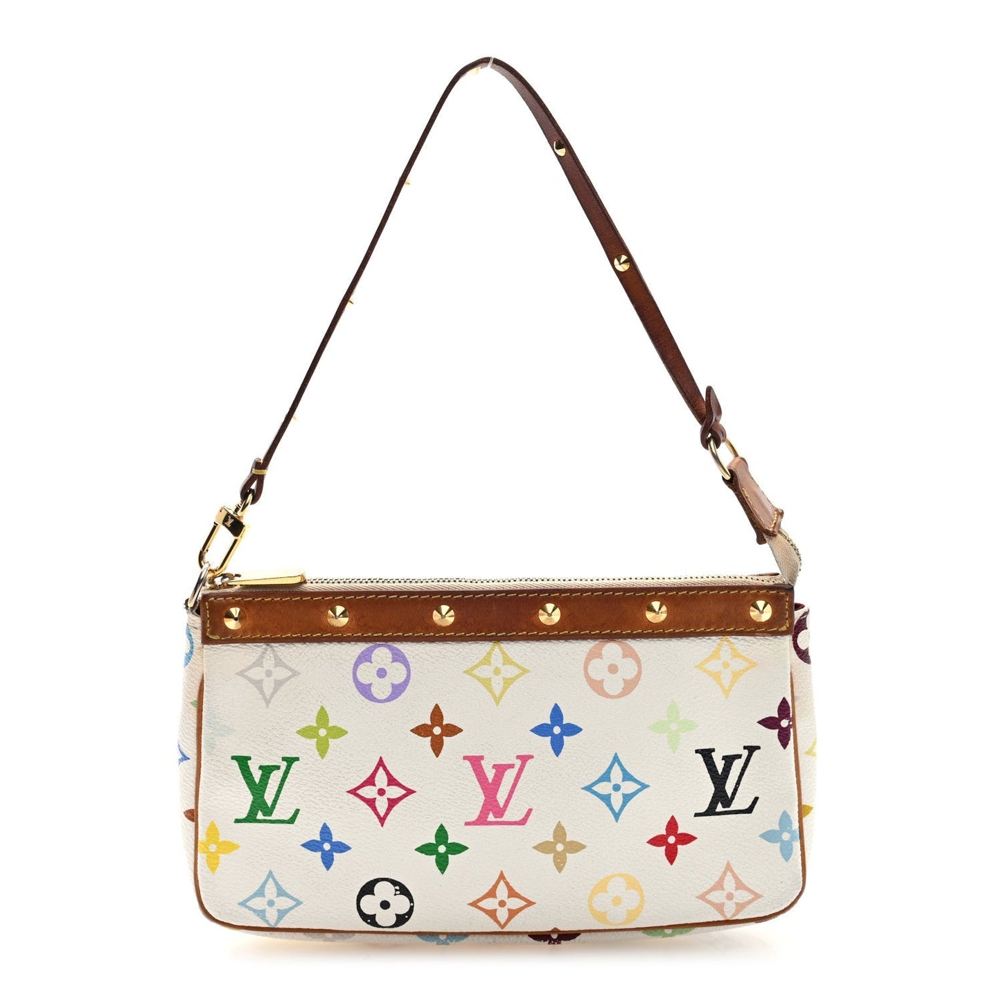 Monogram Multicolor Pochette Accessories White