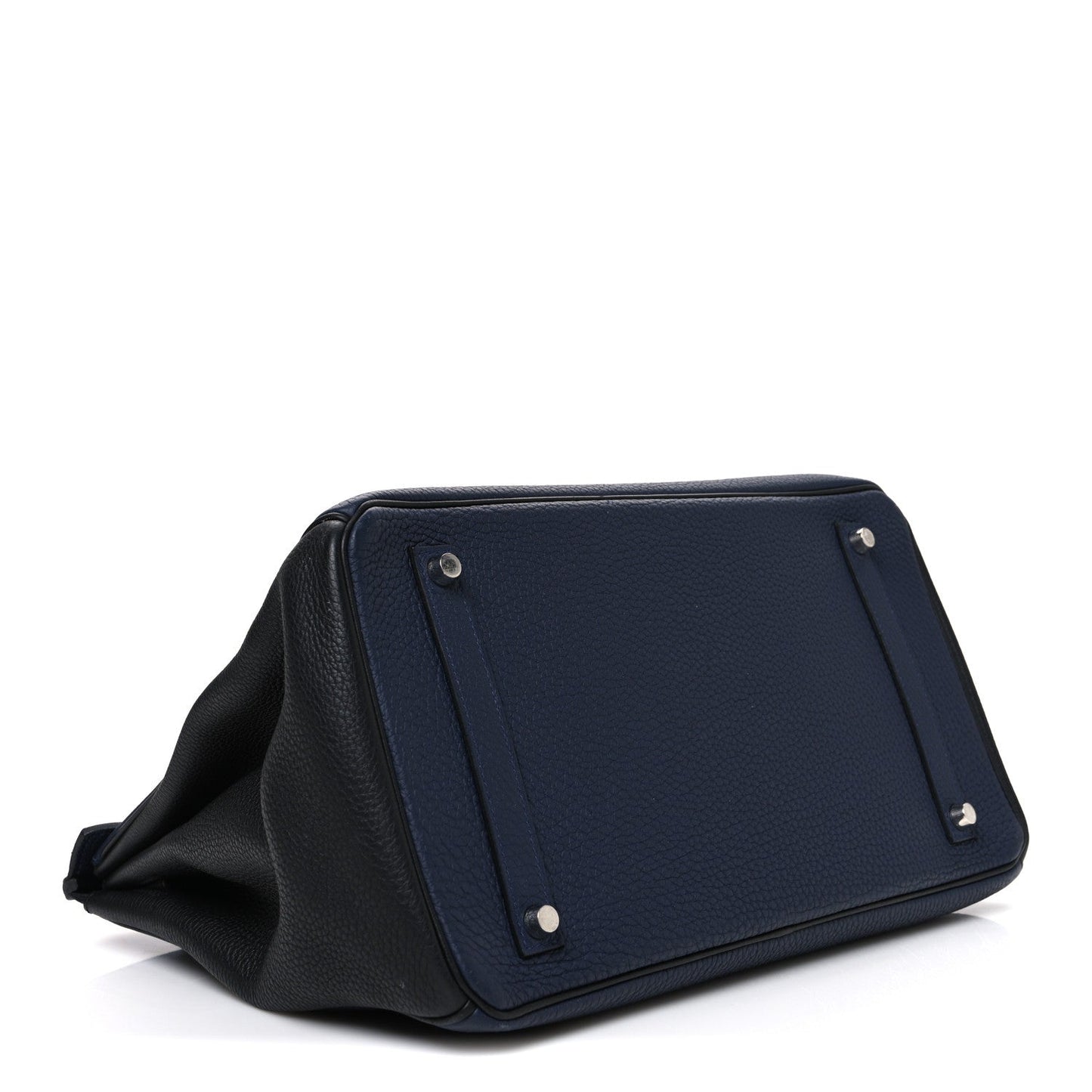 Togo Bi-Color Horseshoe Birkin 35 Bleu Nuit Black