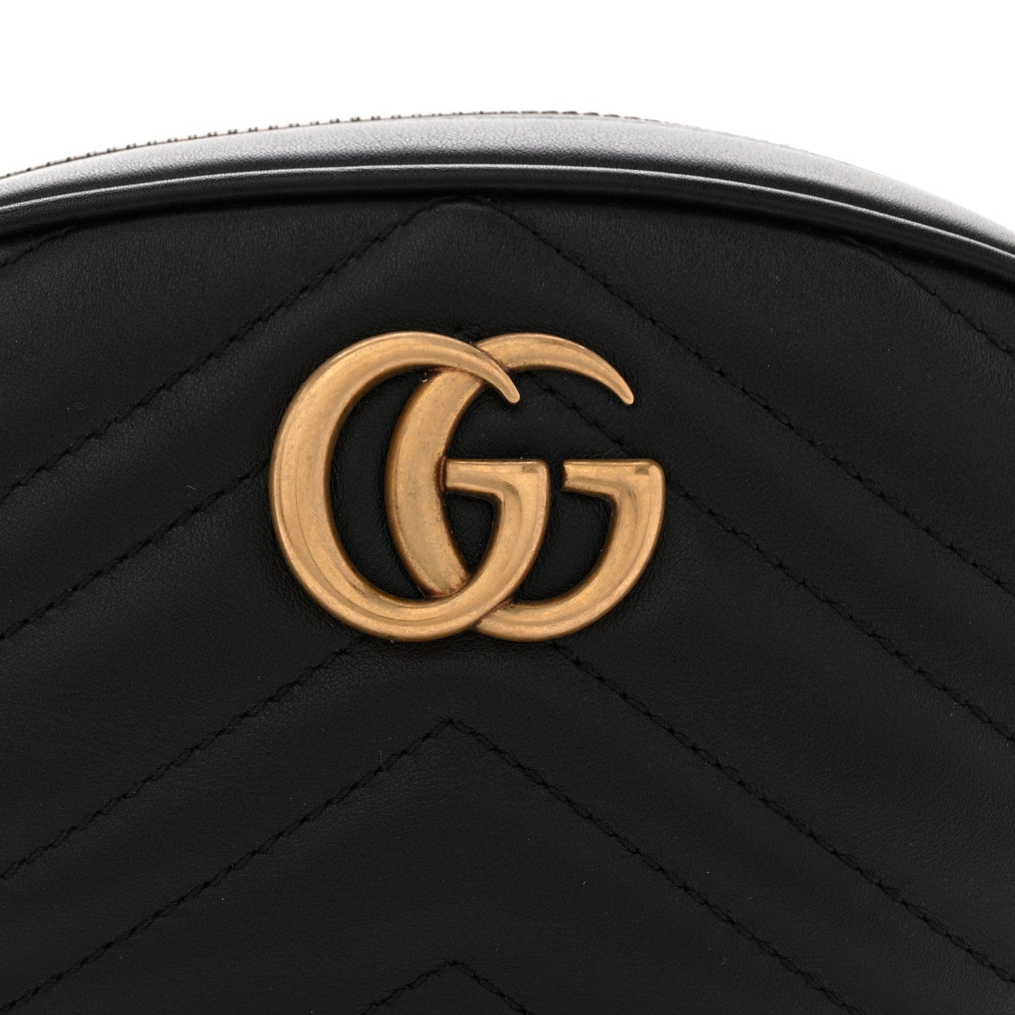 Calfskin Matelasse GG Marmont Belt Bag 75 30 Black