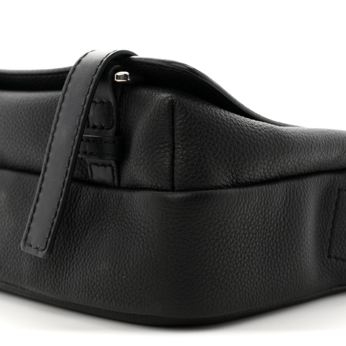 Soft Grained Calfskin XS Military Messenger Bag Black