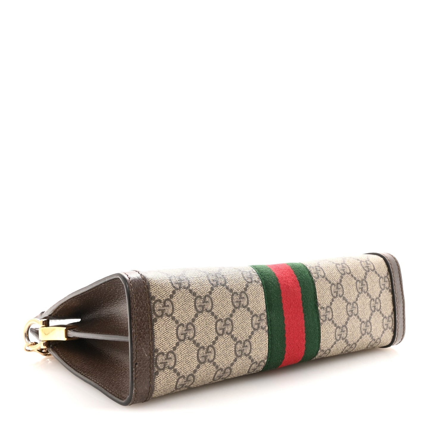 GG Supreme Monogram Web Small Ophidia Chain Shoulder Bag Brown