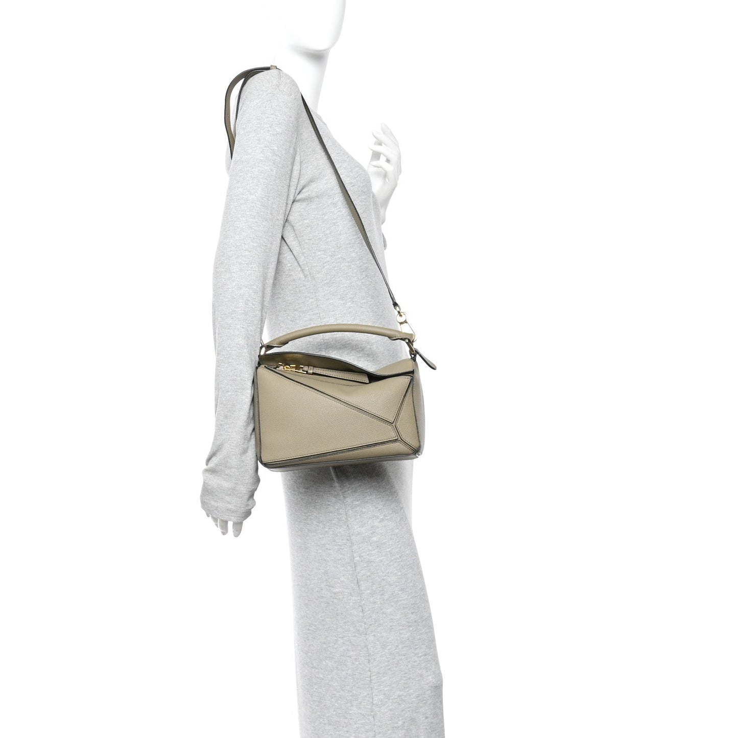 Calfskin Small Puzzle Bag Artichoke Green