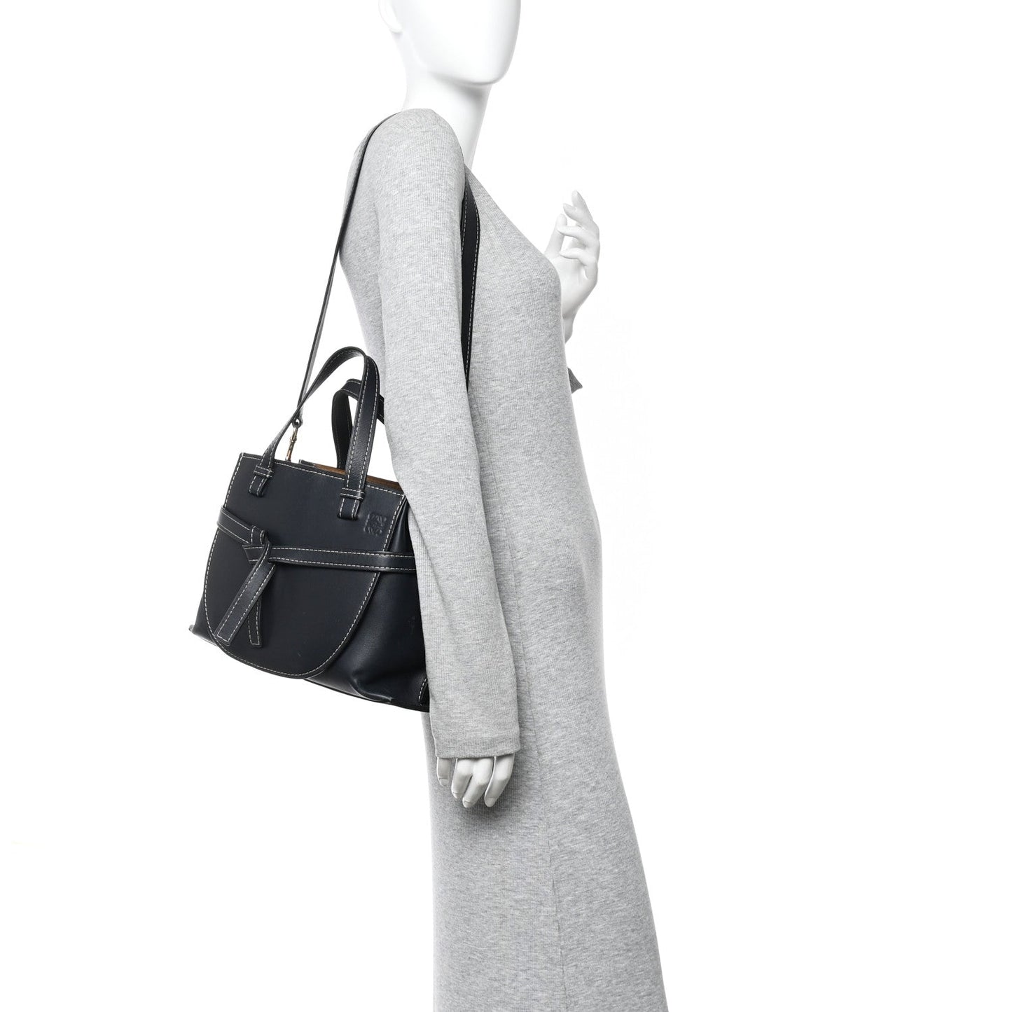 Calfskin Gate Tote Midnight Blue