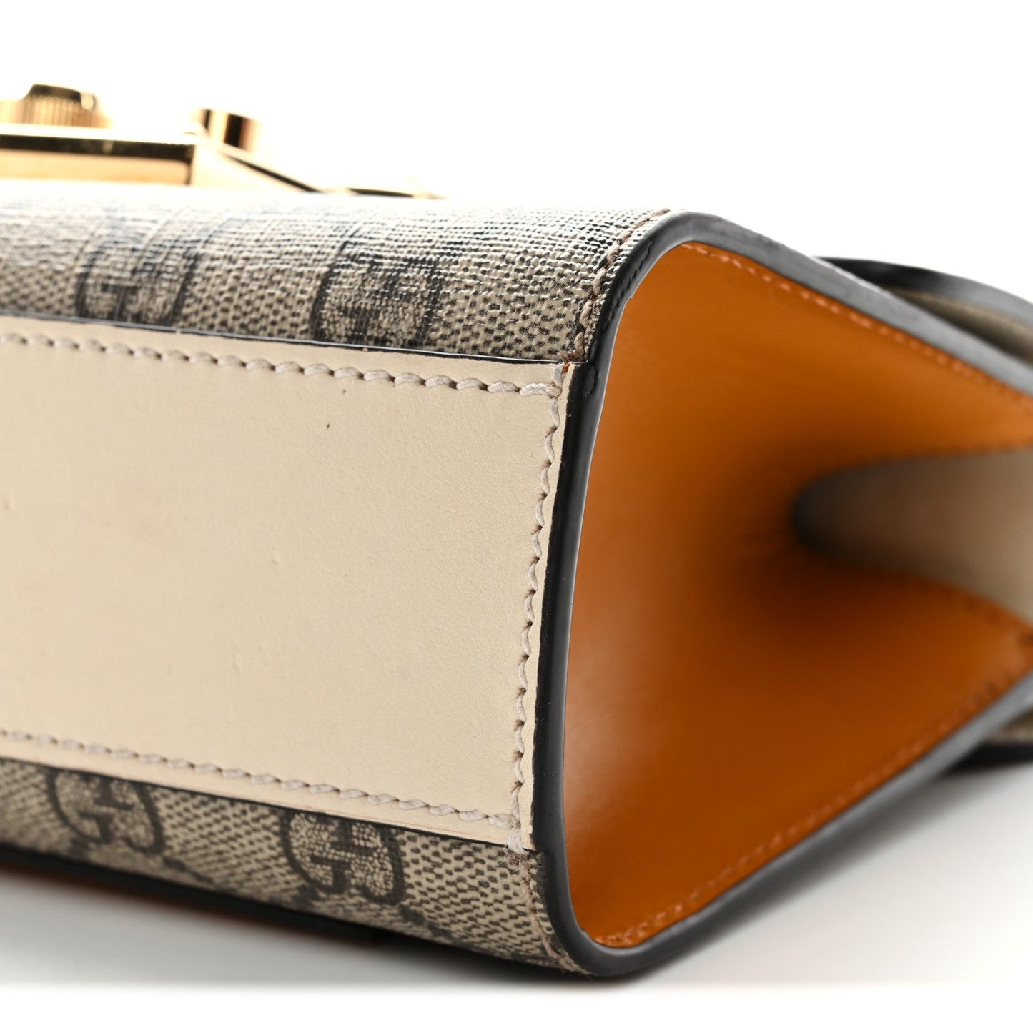 GG Supreme Monogram Calfskin Small Padlock Shoulder Bag Beige Mystic White Sun Oil