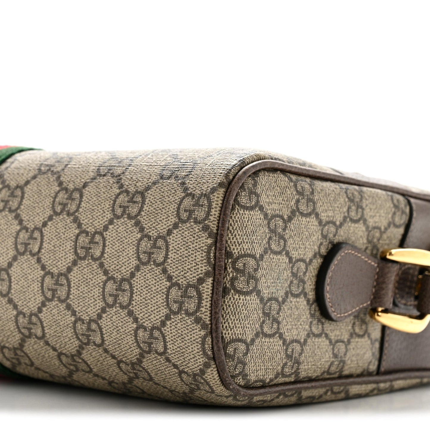 GG Supreme Monogram Web Small Ophidia Shoulder Bag Brown