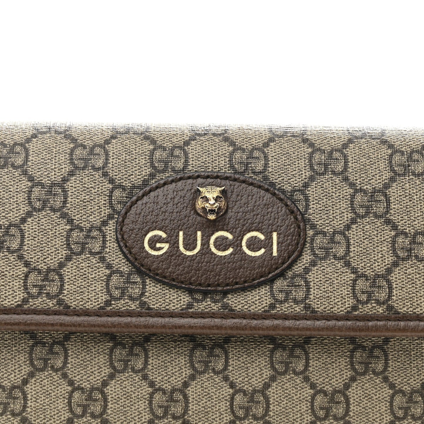 GG Supreme Monogram Neo Vintage Web Belt Bag Brown
