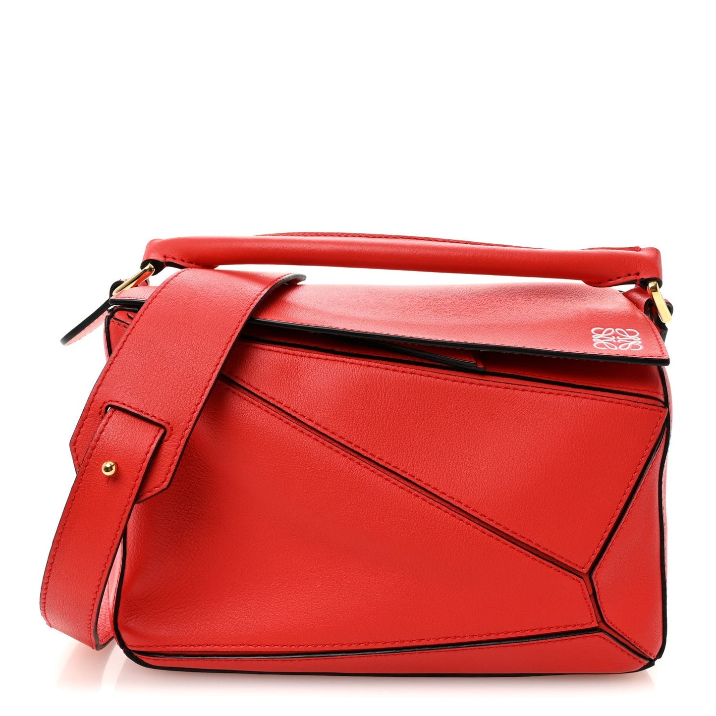 Calfskin Small Puzzle Bag Scarlet
