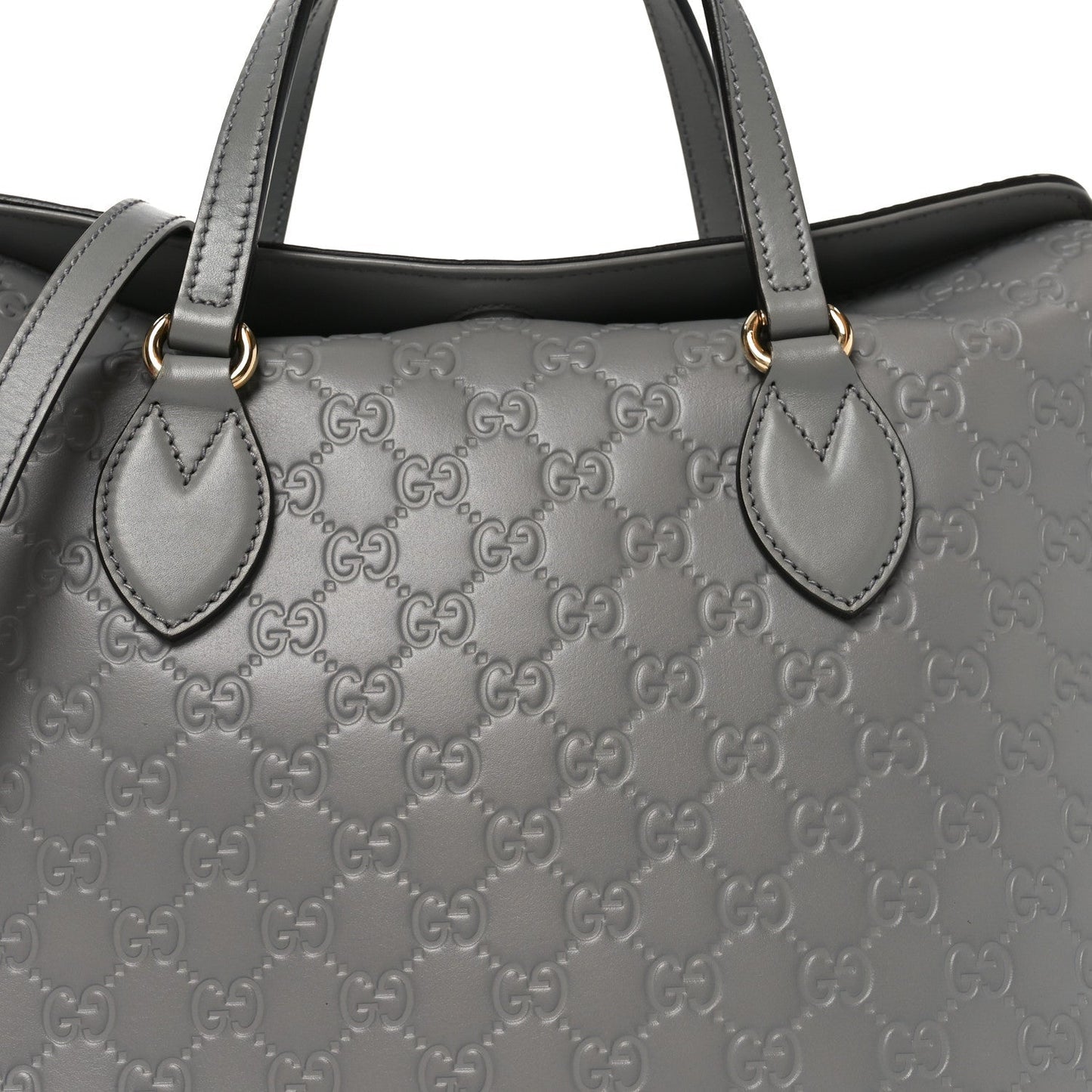 Guccissima Linea A Foldover Tote Storm Grey
