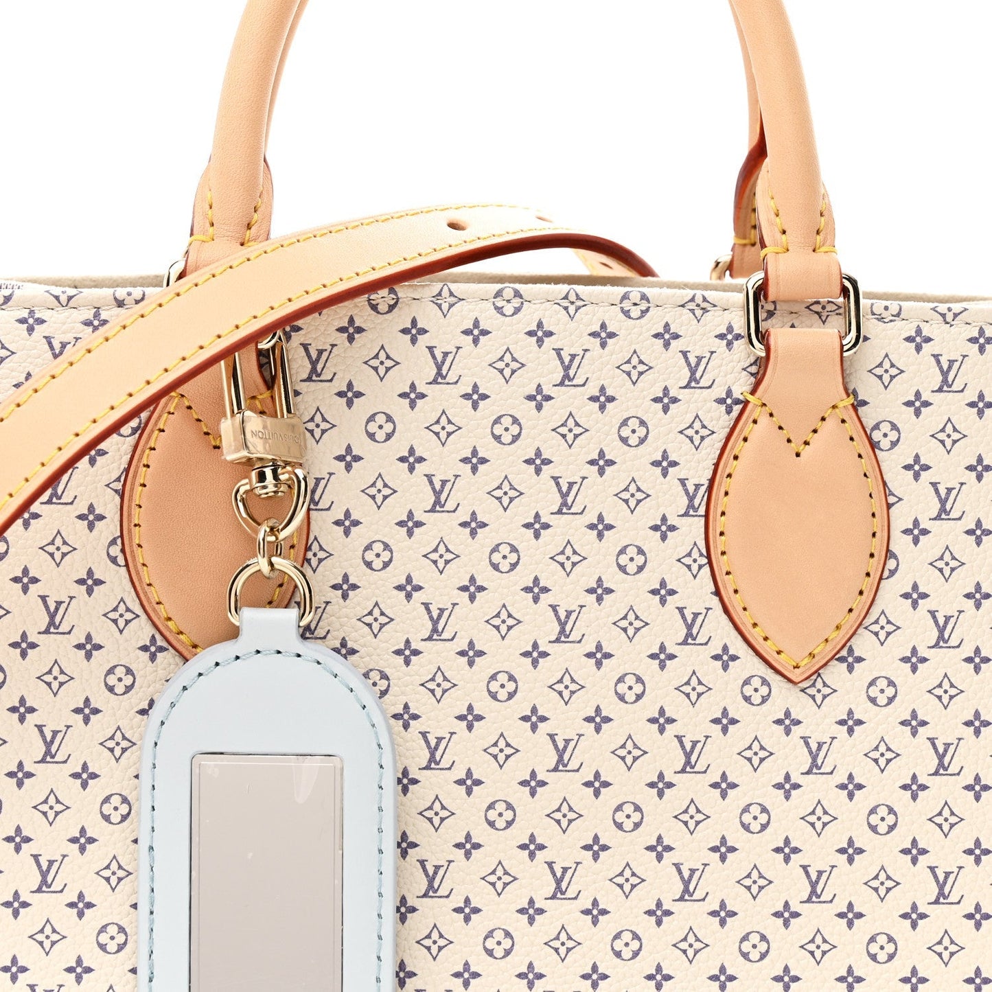Monogram Damier Calfskin Romance Onthego PM Azure Blue Sand