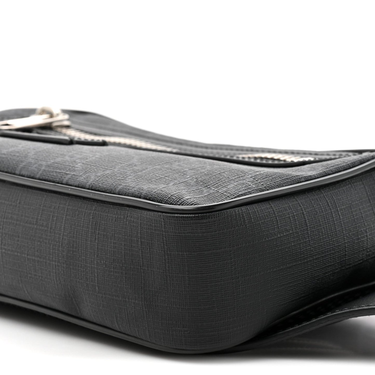 Soft GG Supreme Monogram Web Belt Bag Black Grey