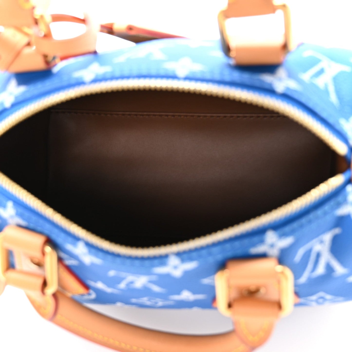 Calfskin Monogram Speedy P9 Bandouliere 20 Blue