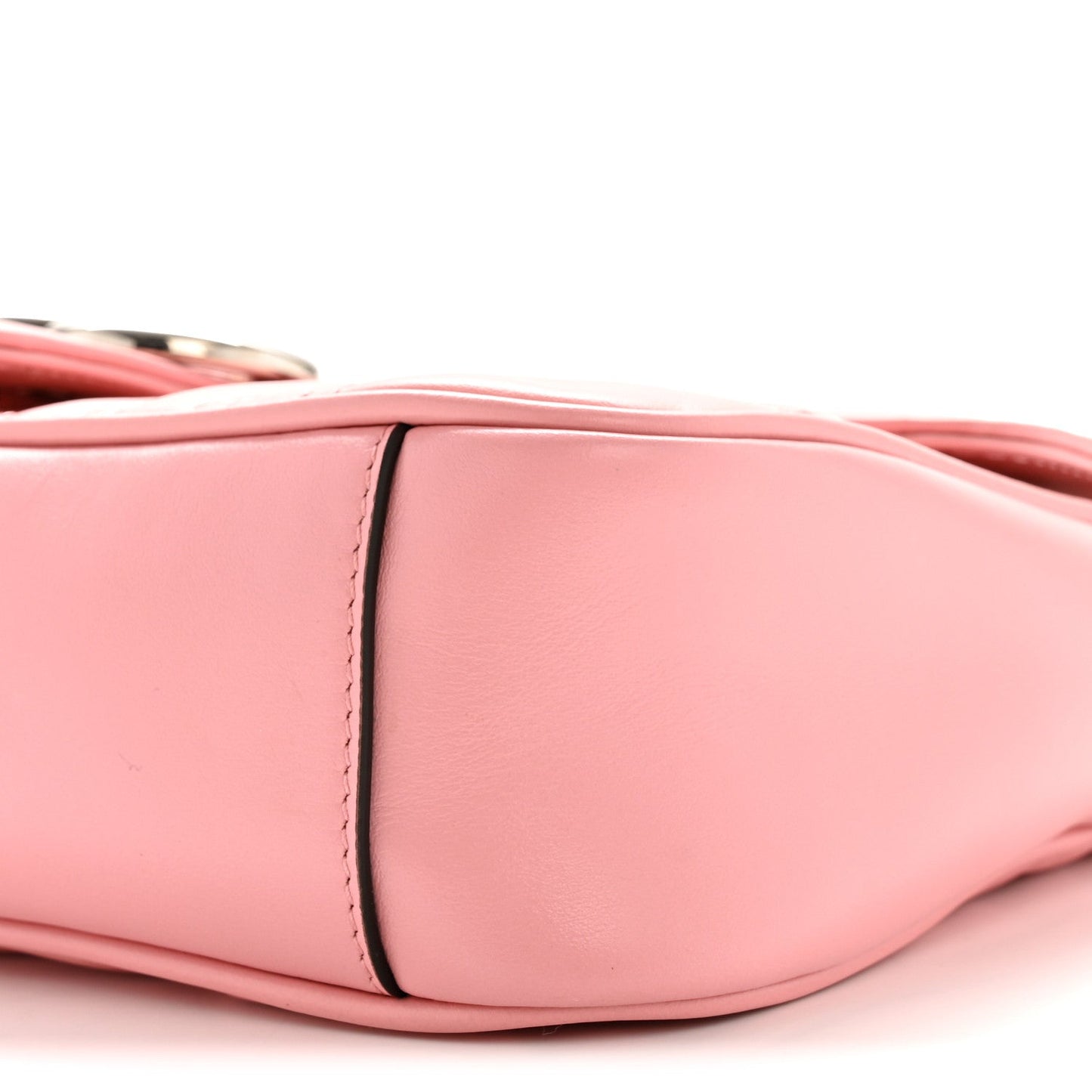 Calfskin Matelasse Small GG Marmont Shoulder Bag Wild Rose
