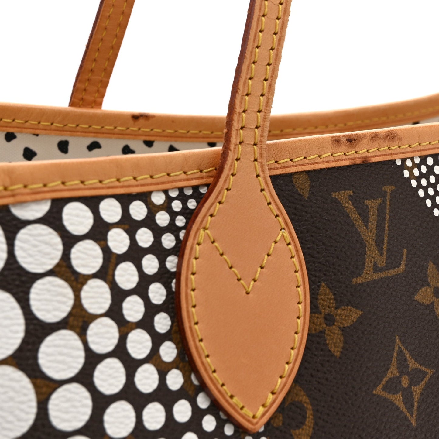 Monogram Kusama Waves Neverfull MM White