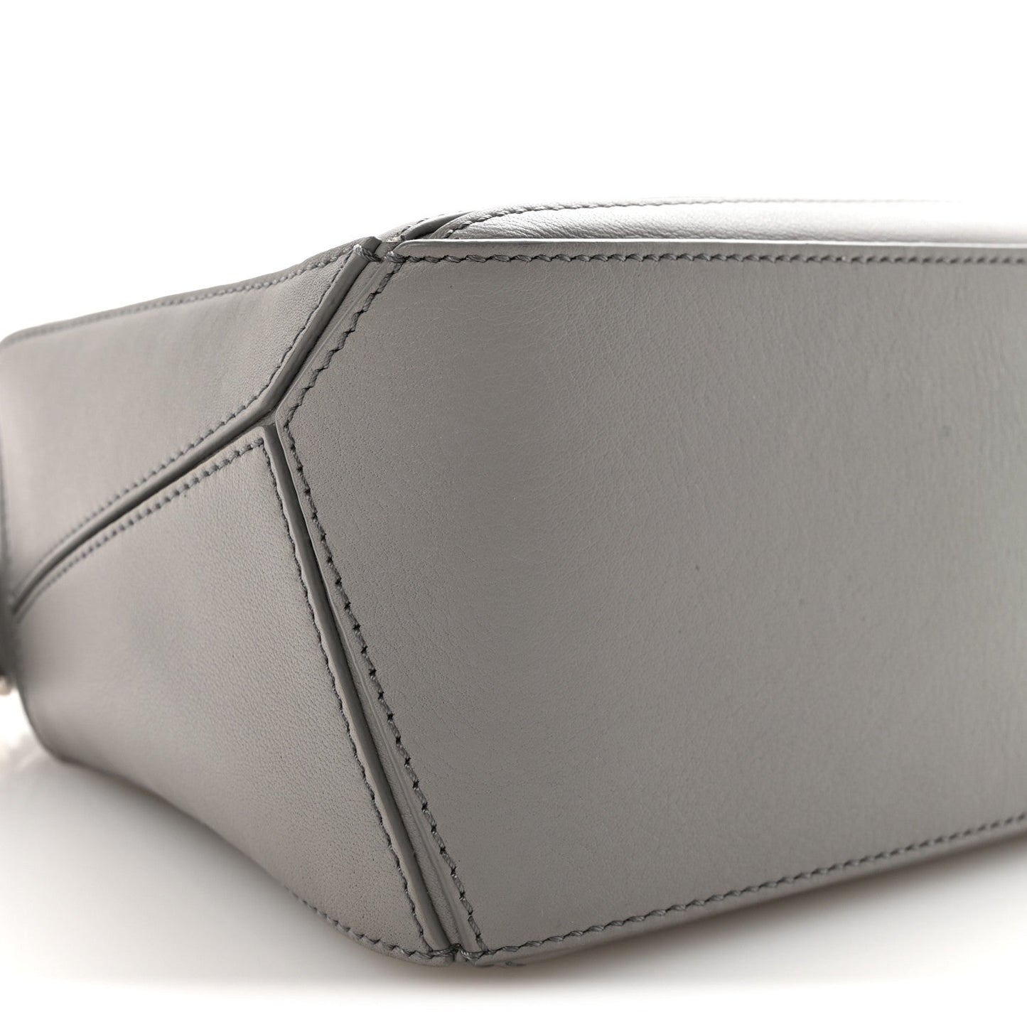 Calfskin Small Puzzle Bag Pearl Grey
