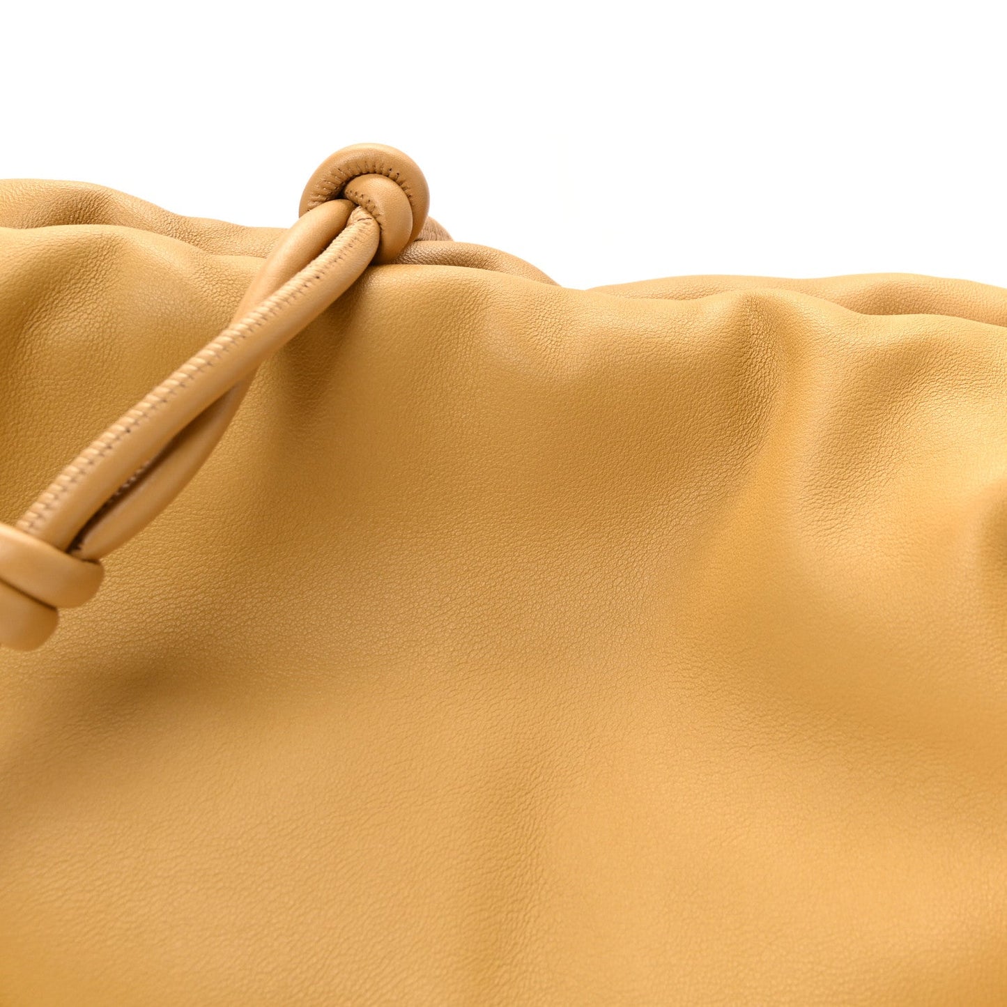 Mellow Nappa Donut Chain Large Flamenco Knot Clutch Sahara