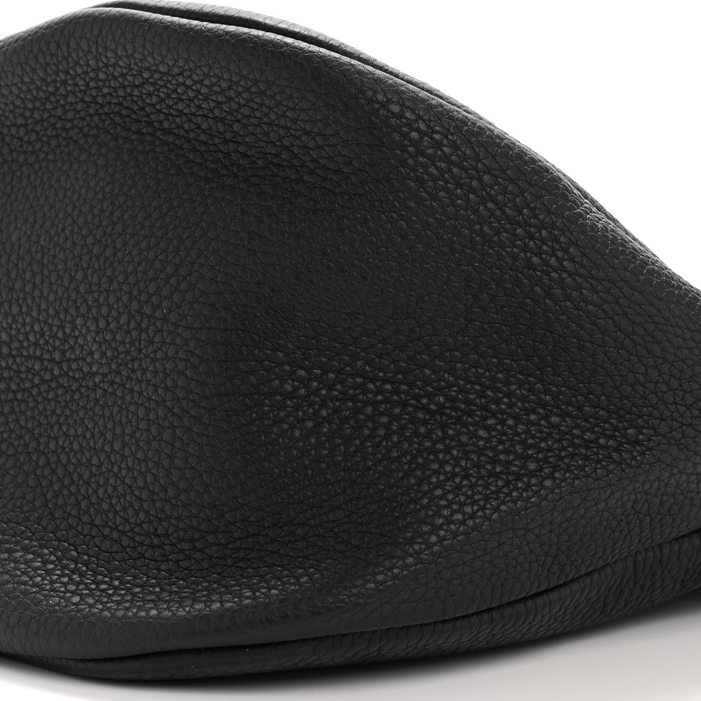Grained Calfskin Large Slouchy Banana Bag Black