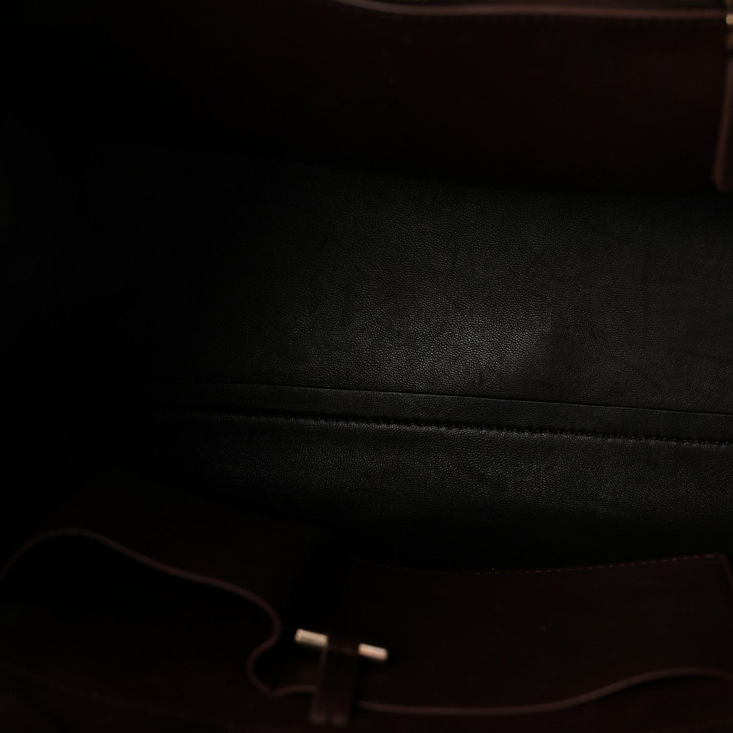 Polished Saddle Calfskin Soft Margaux Belt 15 Burgundy