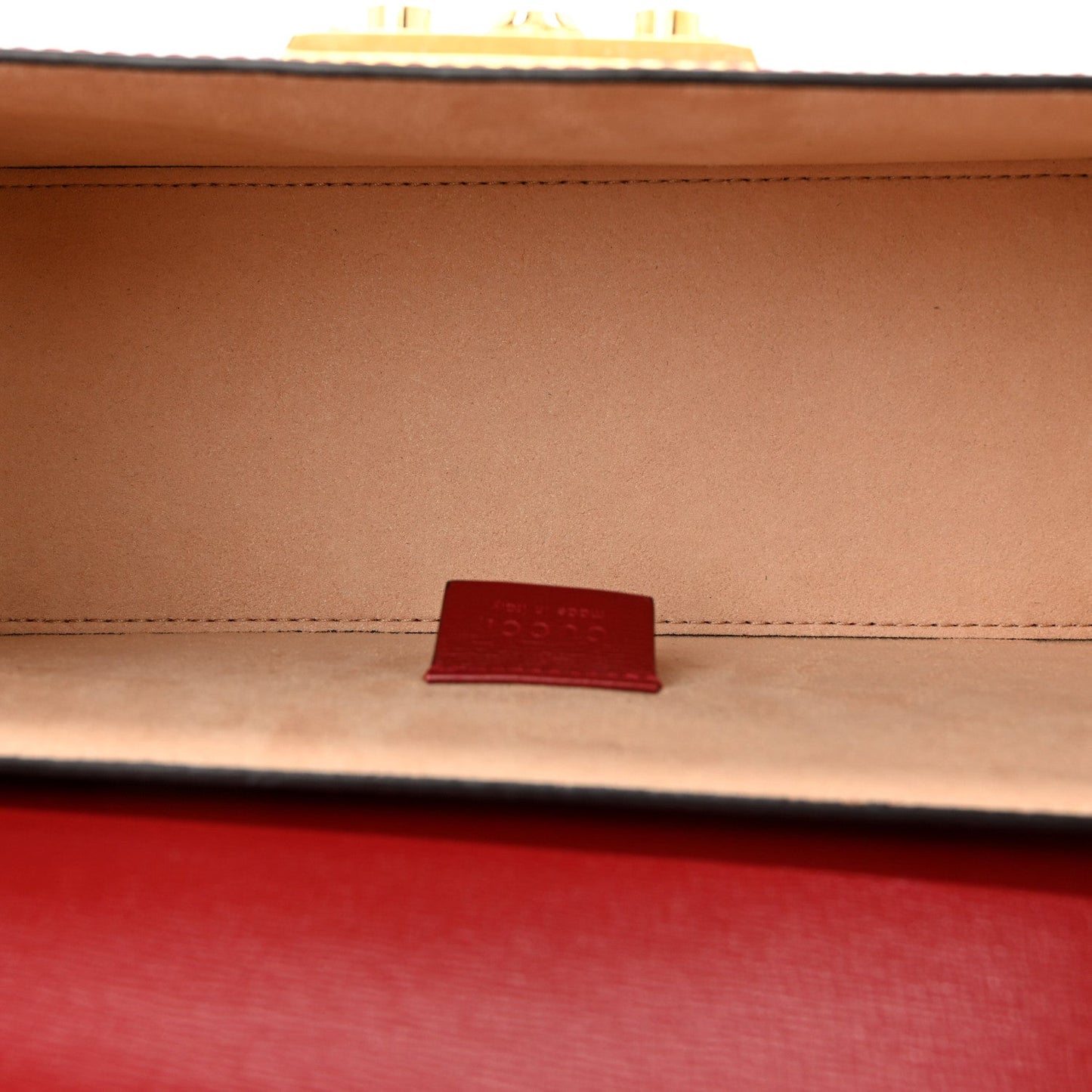 Azalea Calfskin Small Padlock Bamboo Shoulder Bag Romantic Cerise