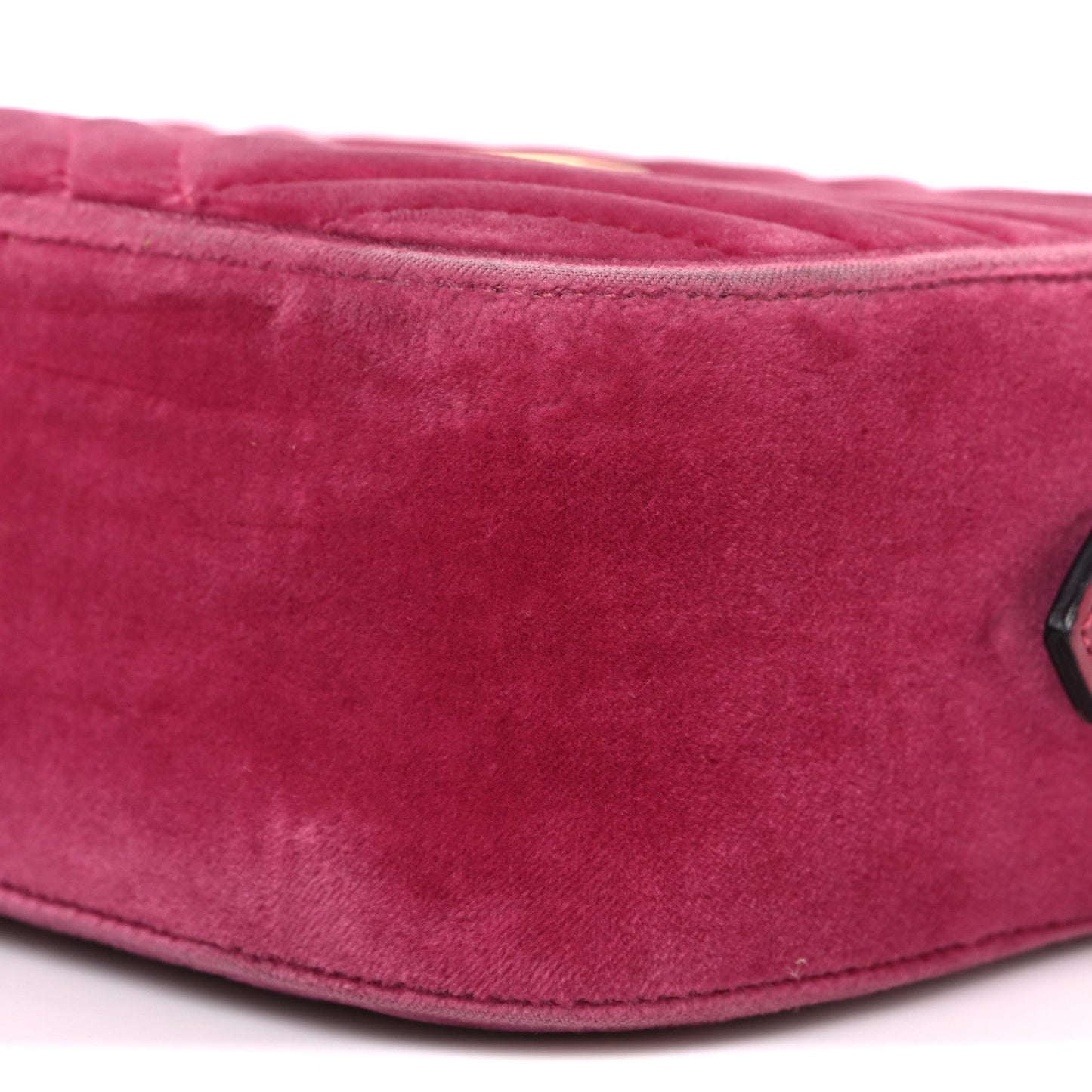 Velvet Matelasse Small GG Marmont Chain Shoulder Bag Light Raspberry Rose