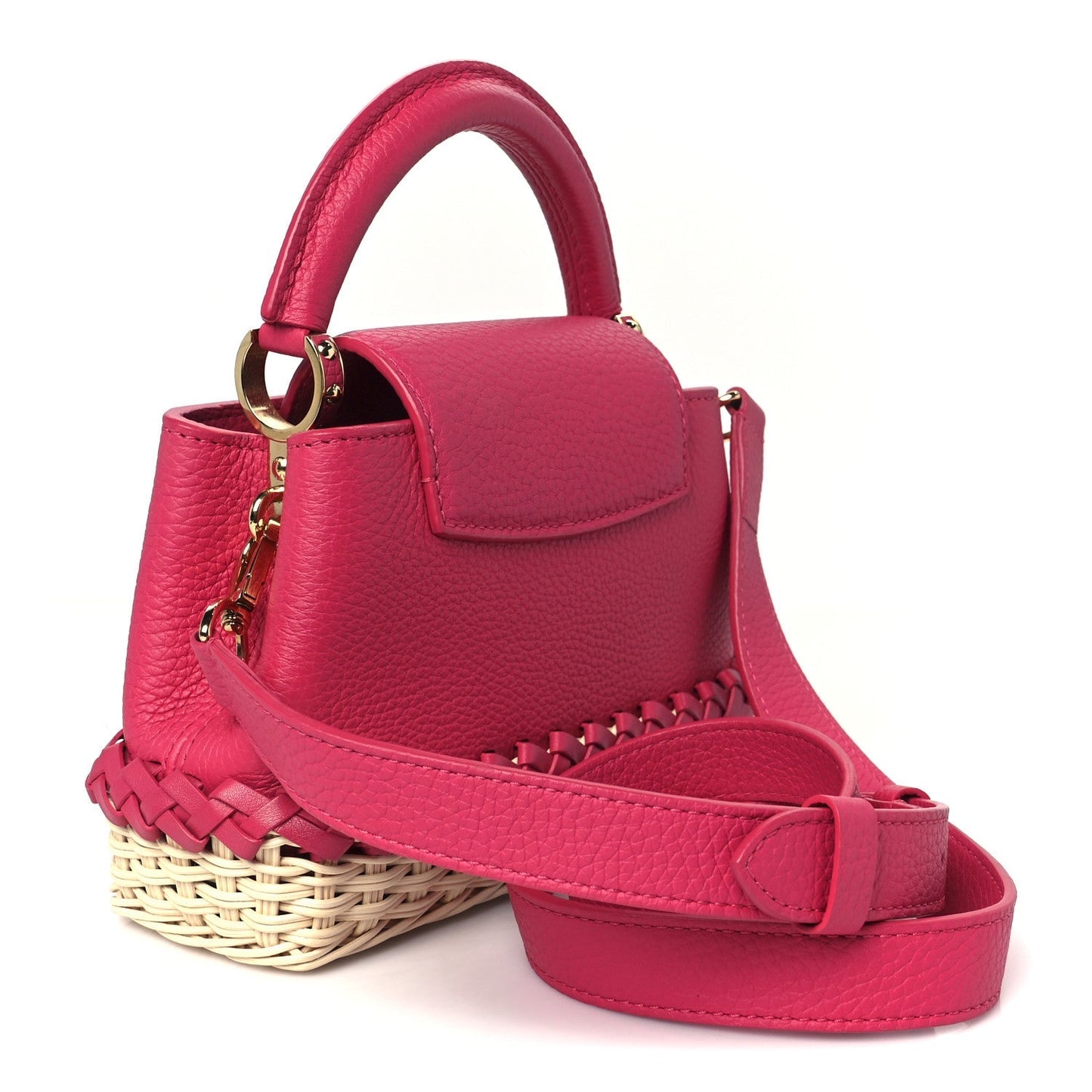 Rattan Taurillon Capucines Mini Magenta