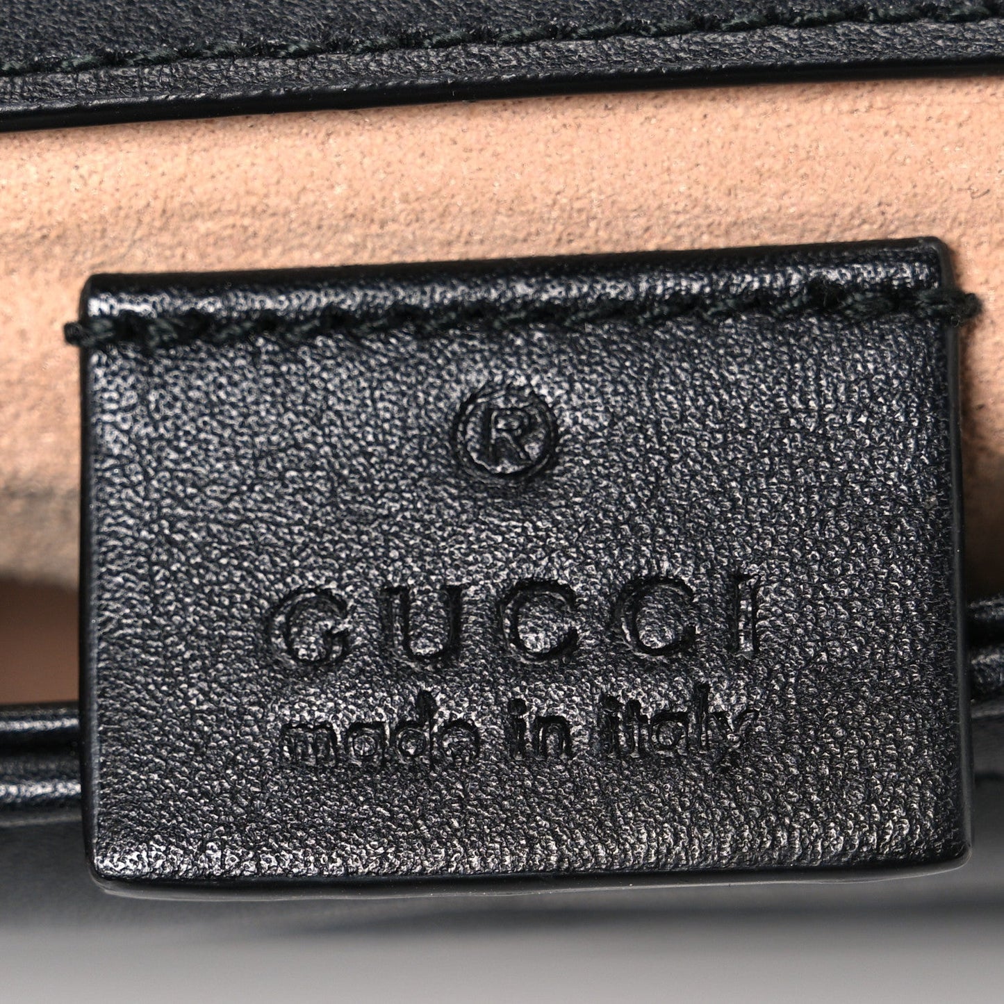 Calfskin Matelasse Super Mini GG Marmont Shoulder Bag Black