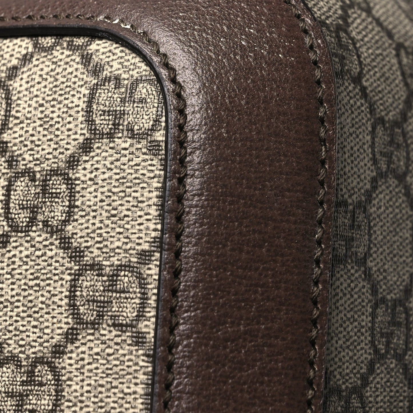 GG Supreme Monogram Web Medium Savoy Trolley Beige Ebony