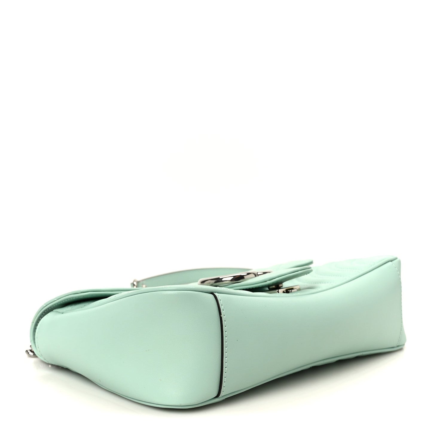 Calfskin Matelasse Small GG Marmont Shoulder Bag Water Green