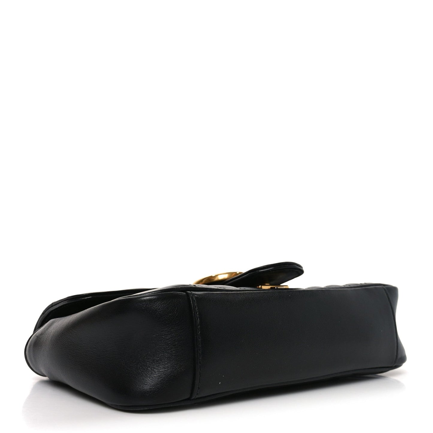 Calfskin Matelasse Mini GG Marmont Shoulder Bag Black