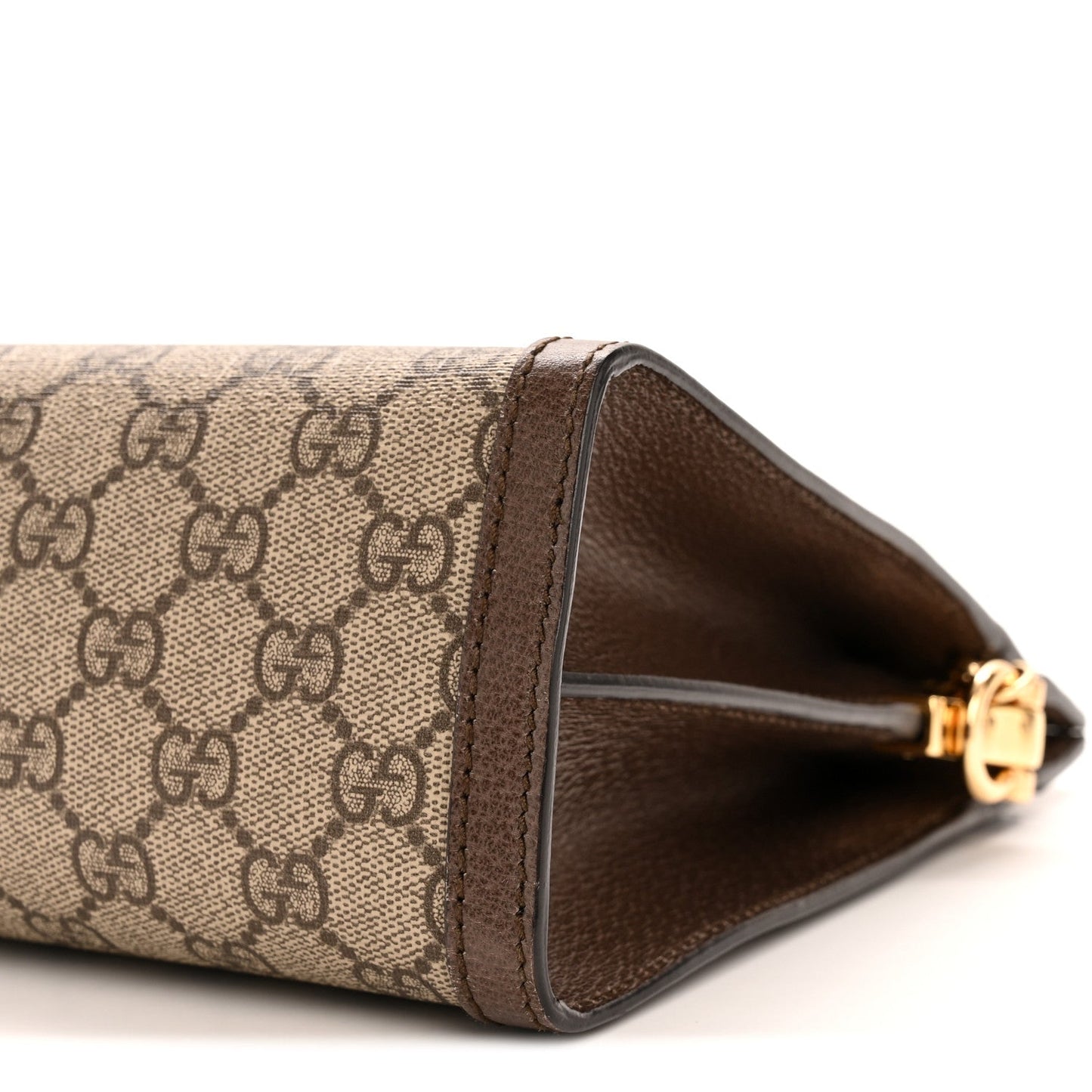 GG Supreme Monogram Web Medium Ophidia Chain Shoulder Bag Brown