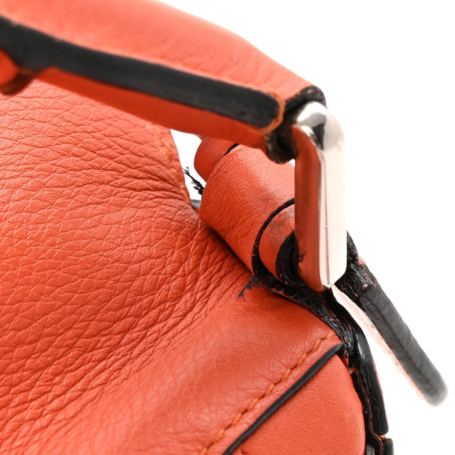 Grained Calfskin Small Puzzle Bag Orange