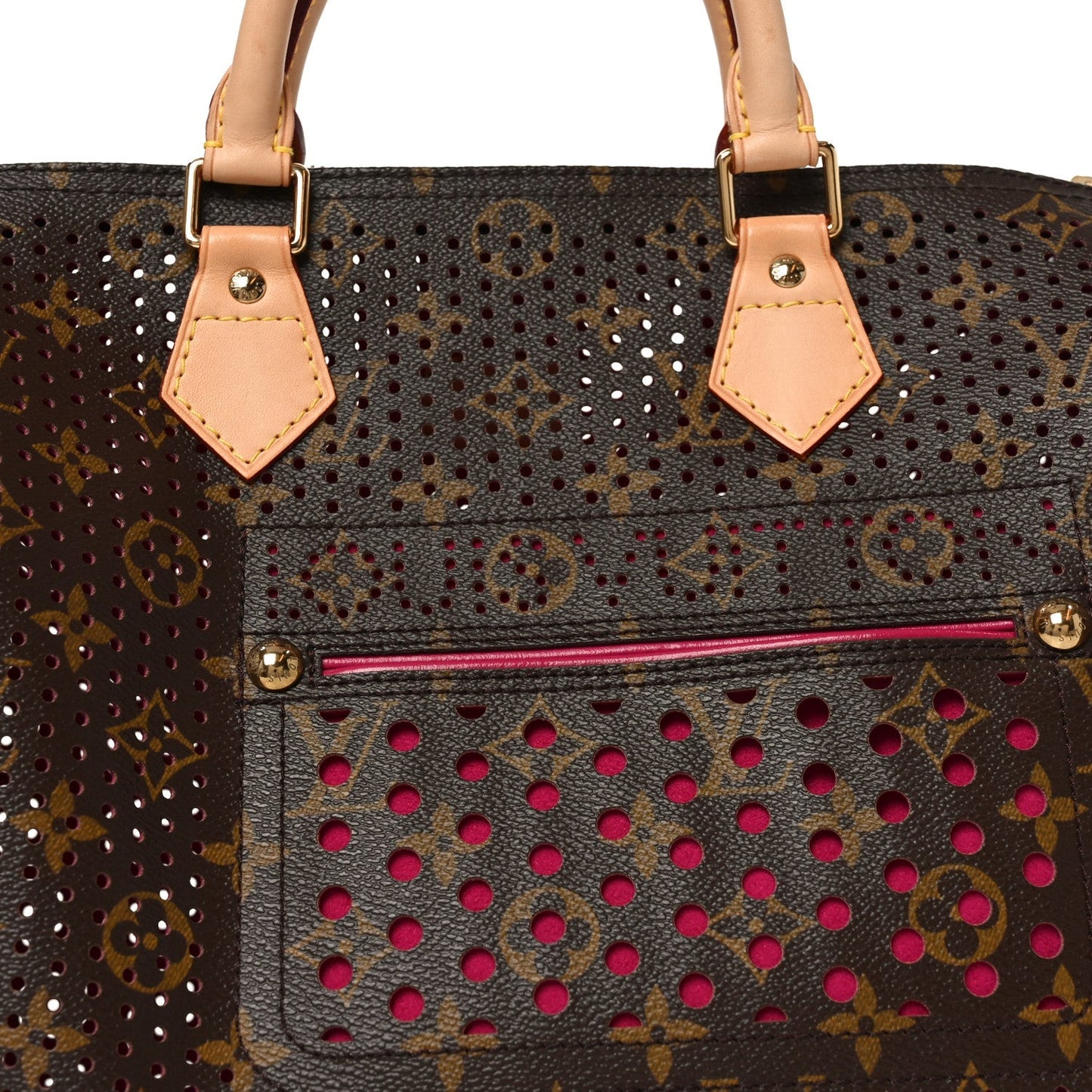 Monogram Perforated Speedy 30 Fuchsia