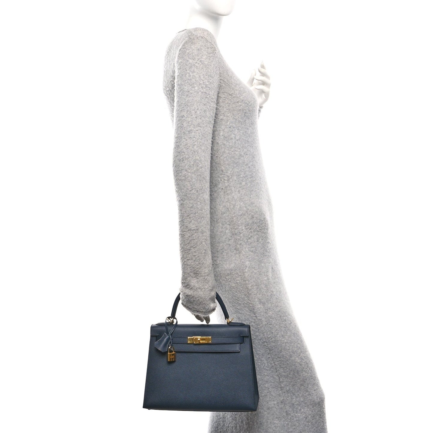 Epsom Kelly Sellier 28 Bleu Indigo