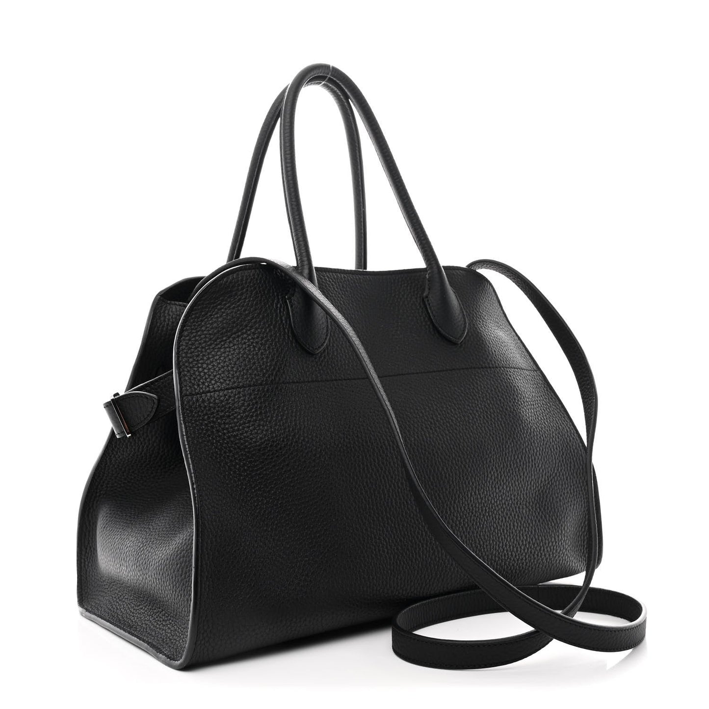 Matte Grained Calfskin Soft Margaux 12 Black