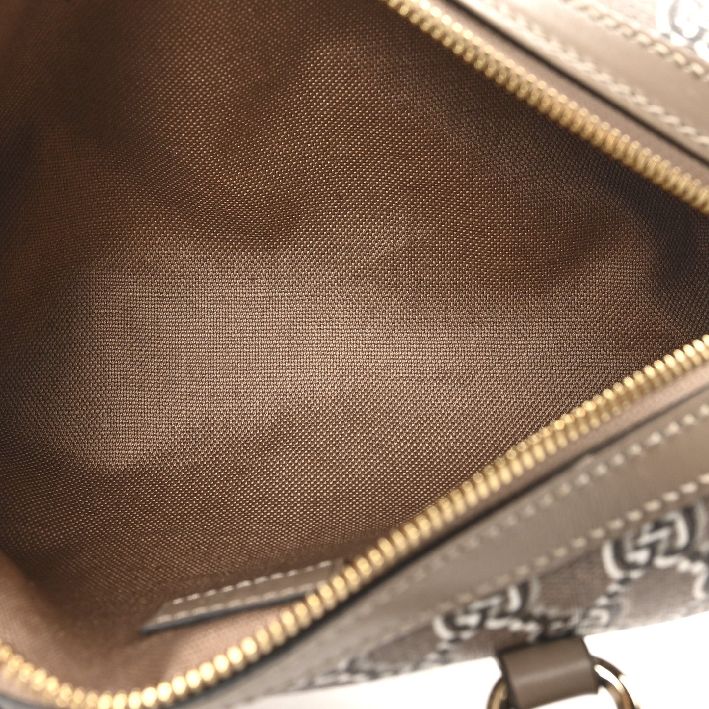 GG Shadow Monogram Ophidia Top Handle Bowler Bag Taupe