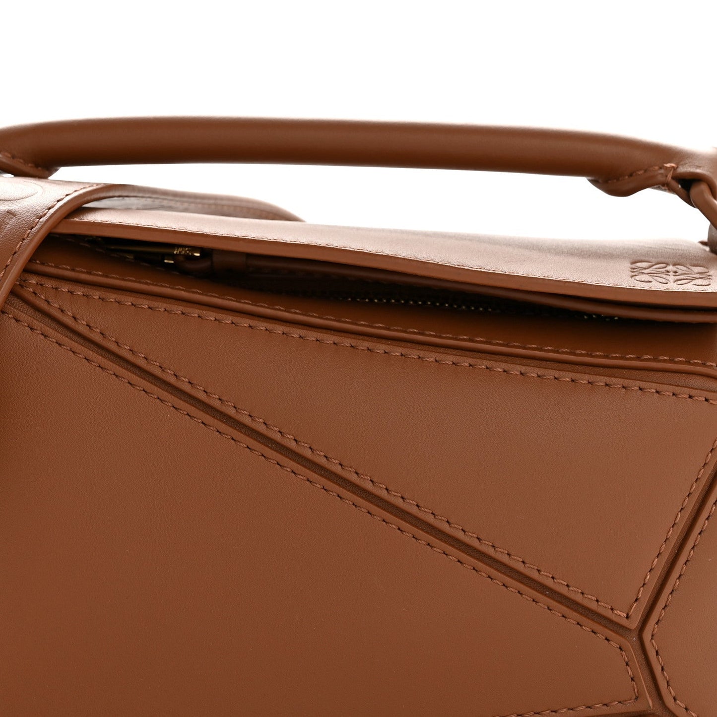 Satin Calfskin Mini Puzzle Bag Pecan