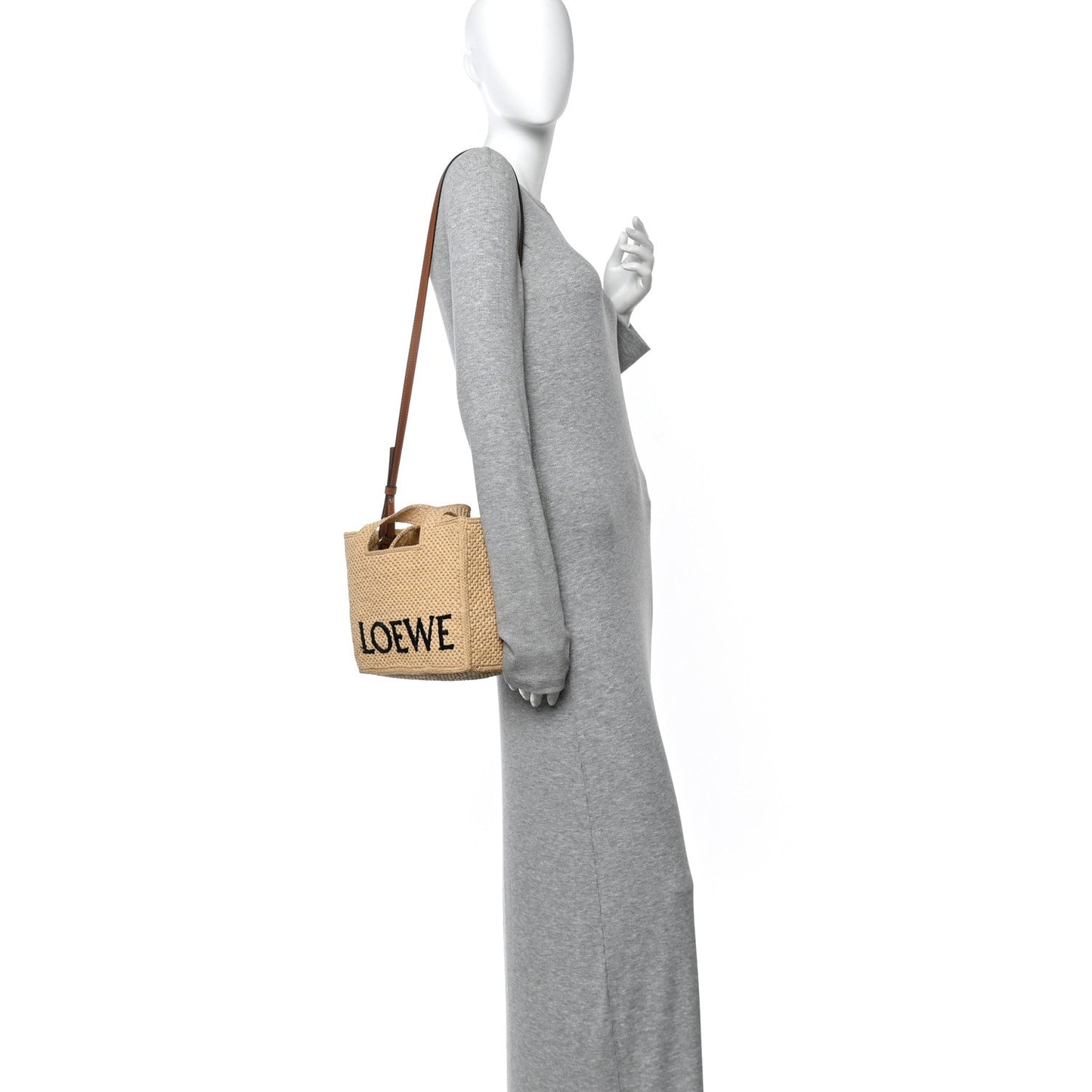 X PAULA'S IBIZA Raffia Font Tote Natural Tan