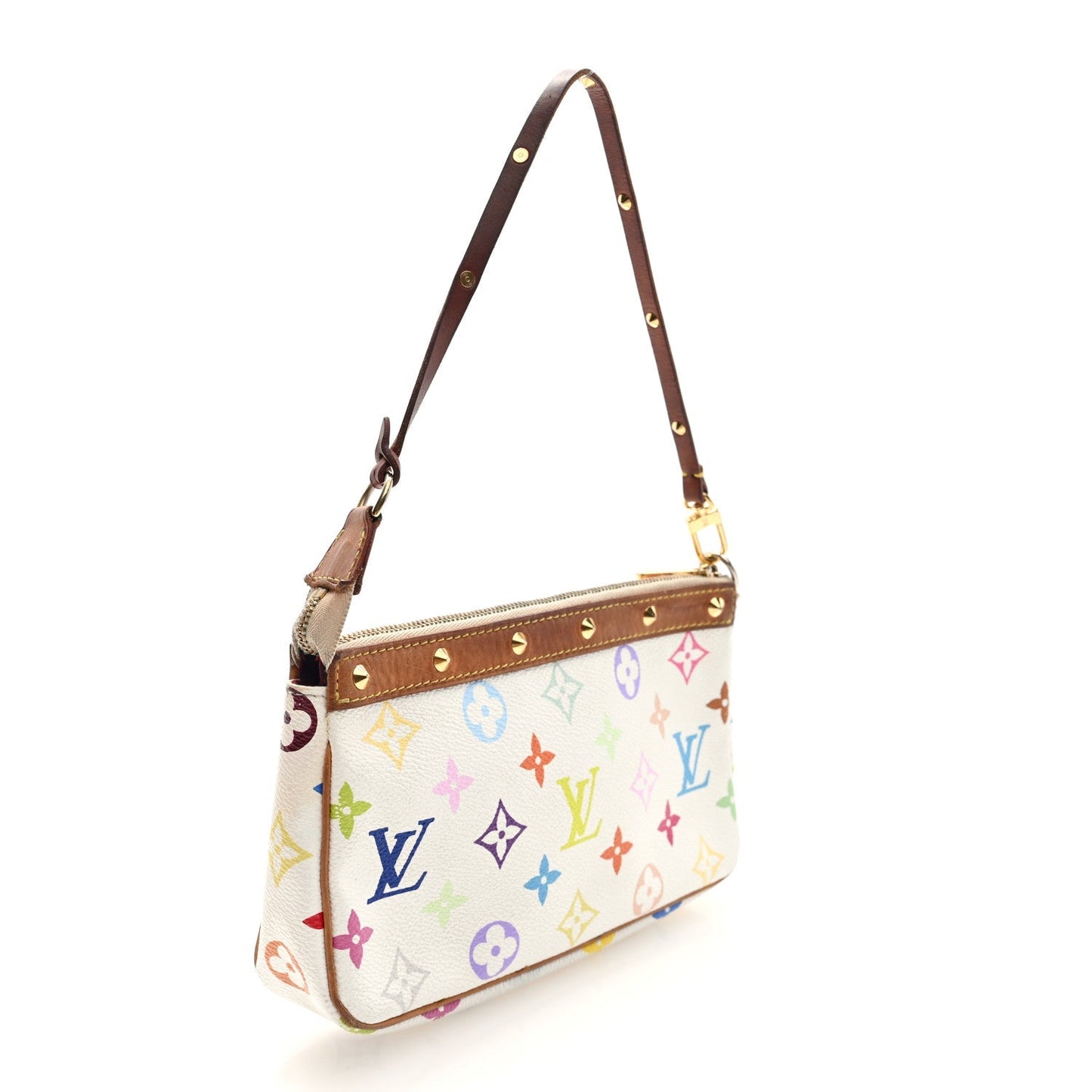 Monogram Multicolor Pochette Accessories White