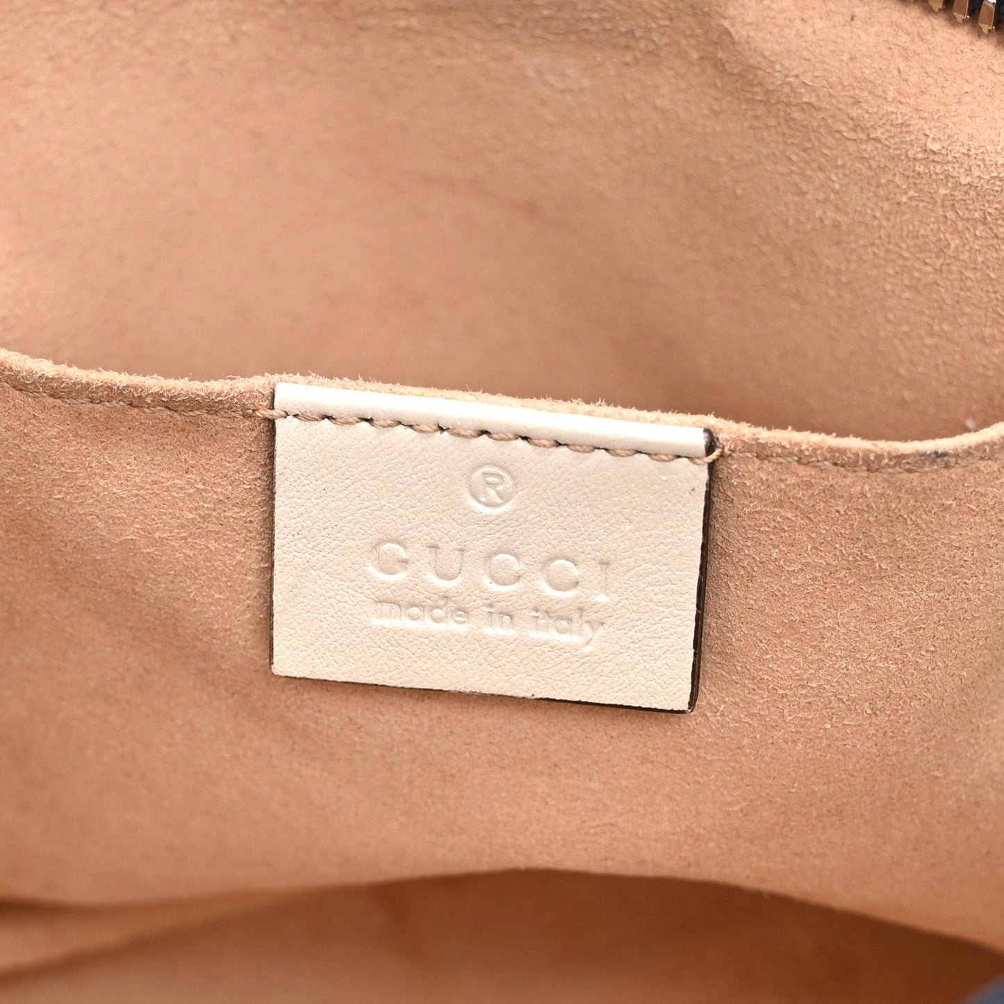 Vintage Effect Calfskin Matelasse Diagonal Small Torchon GG Marmont Chain Shoulder Bag Blue Agata Mystic White