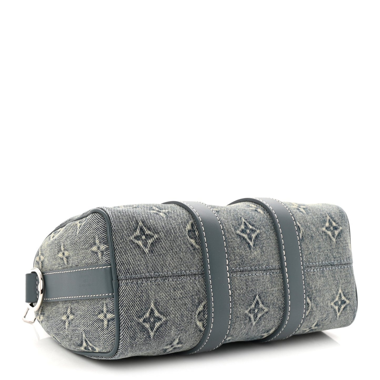 Monogram Washed Denim Keepall Bandouliere 25