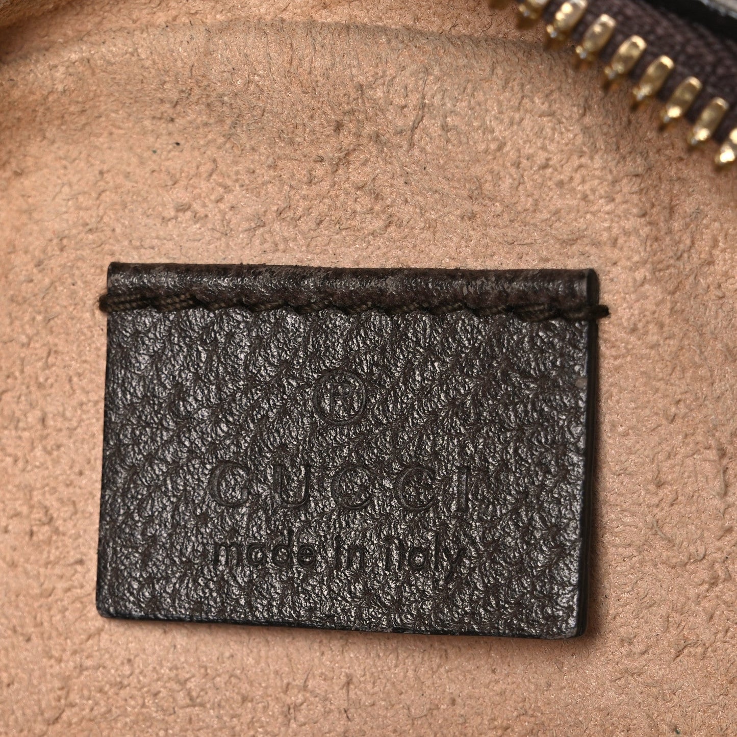 GG Supreme Monogram Web Mini Ophidia Round Shoulder Bag Brown