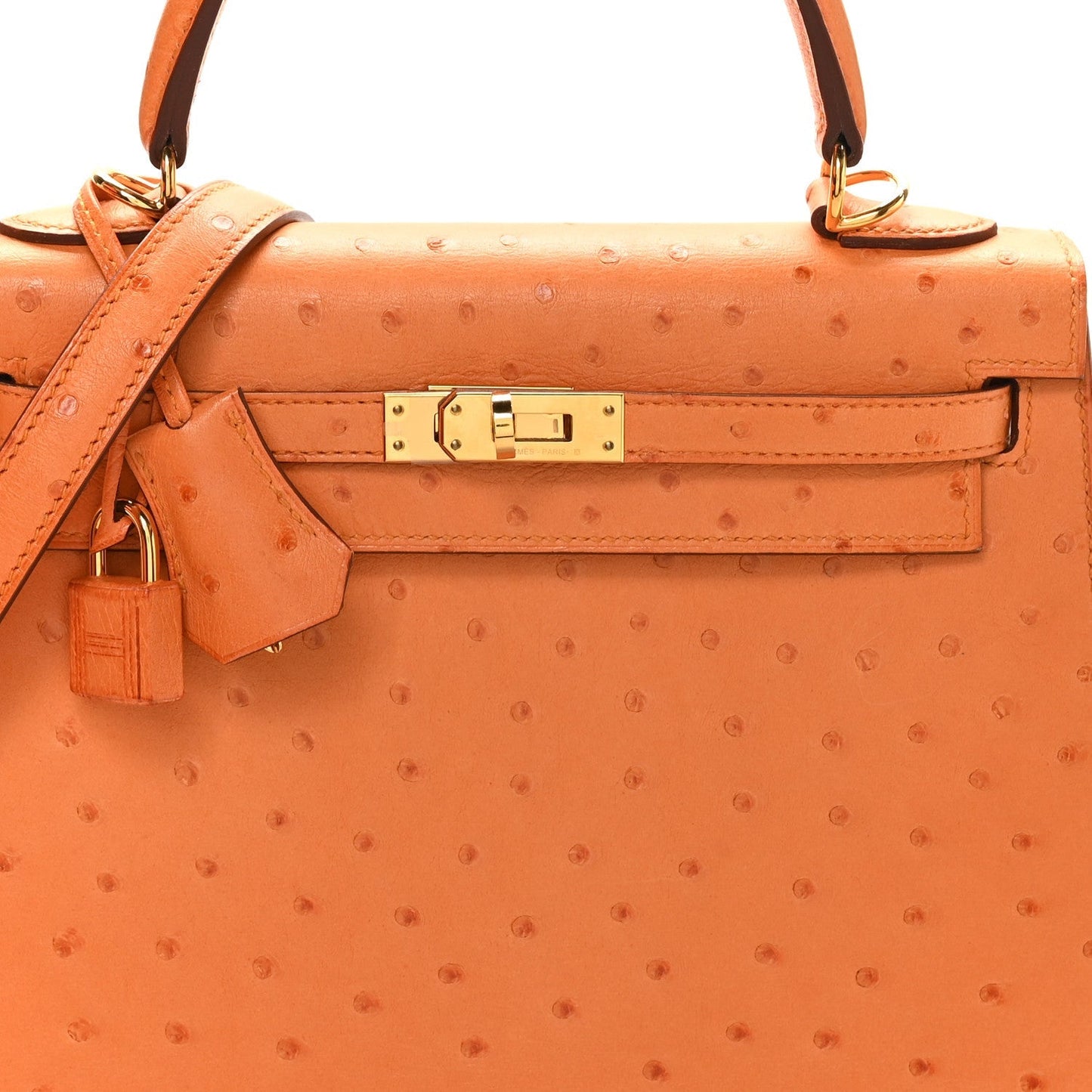 Ostrich Kelly Sellier 25 Abricot