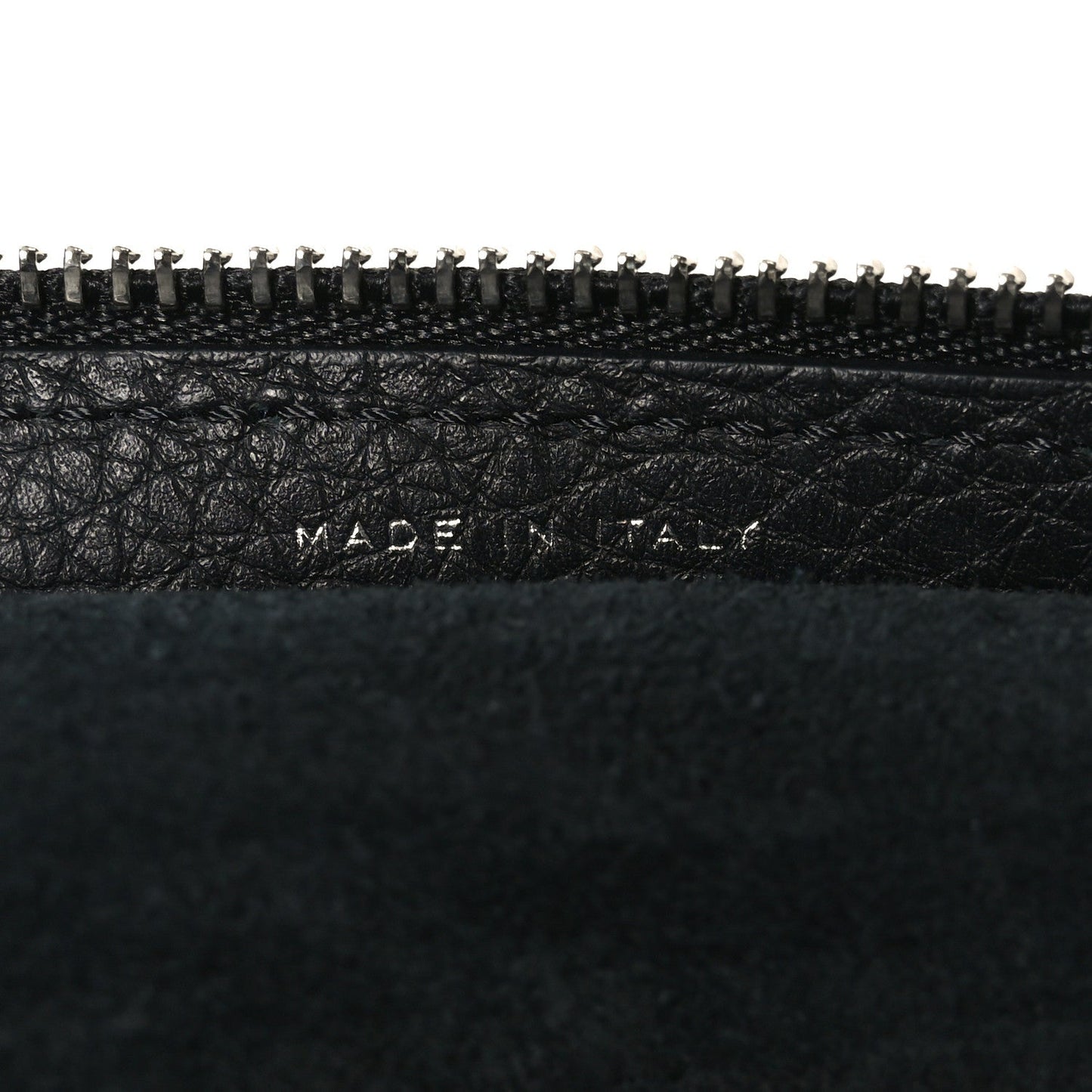 Grained Calfskin Large Slouchy Banana Bag Black