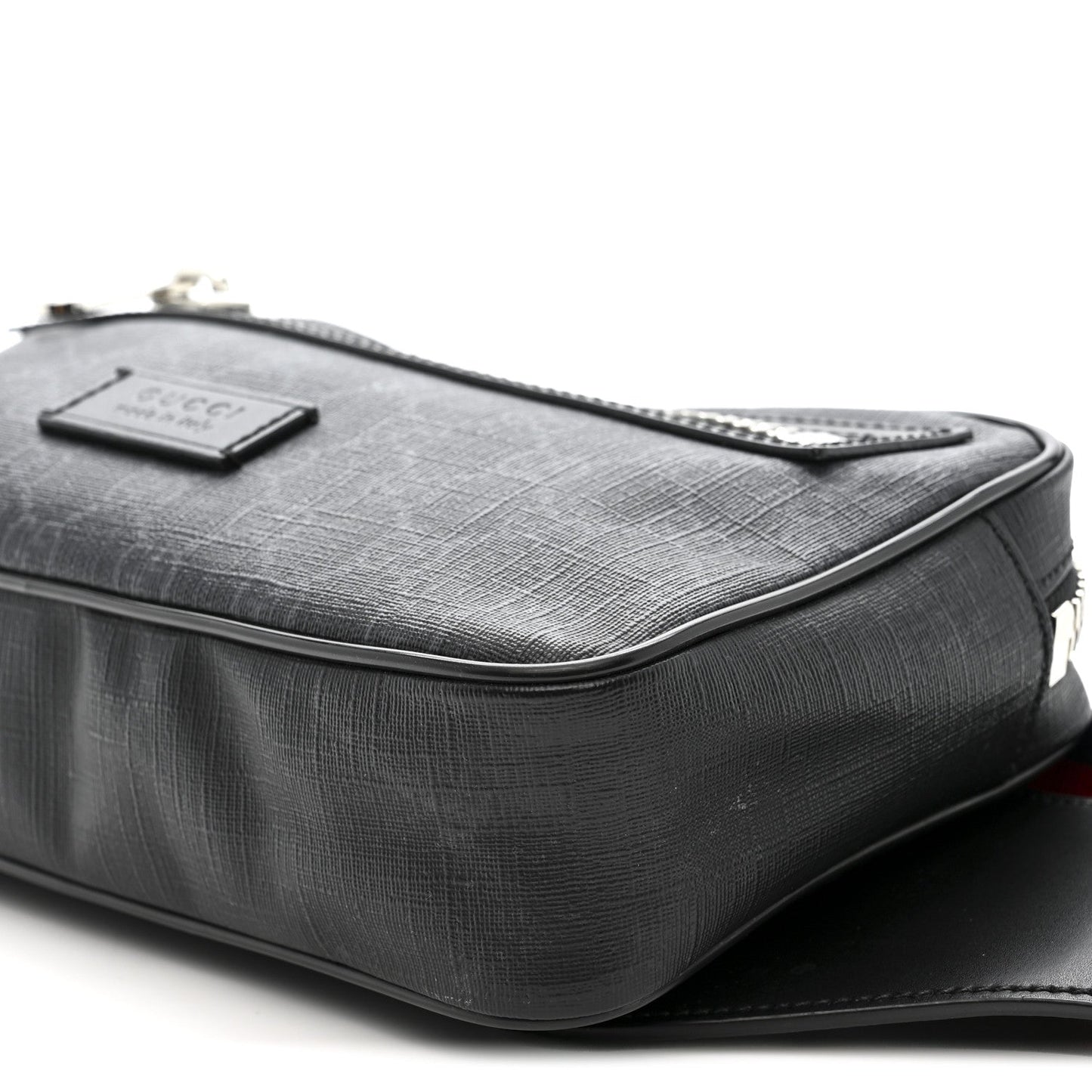 Soft GG Supreme Monogram Web Belt Bag Black Grey