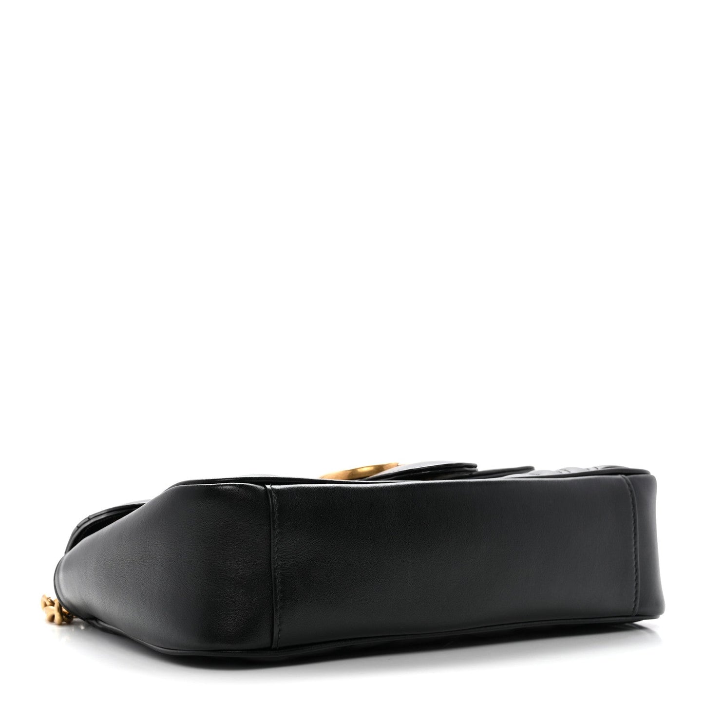 Calfskin Matelasse Small GG Marmont Shoulder Bag Black