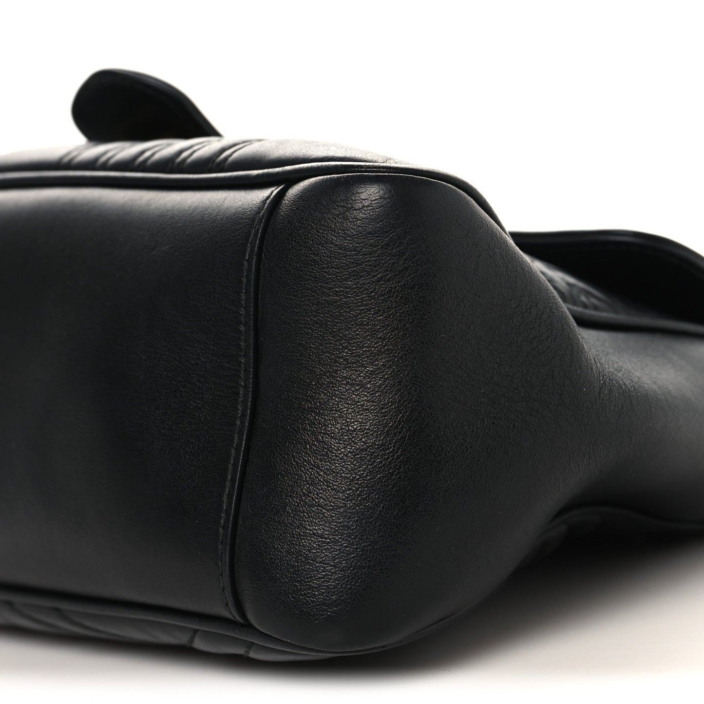 Calfskin Matelasse Small GG Marmont Top Handle Shoulder Bag Black